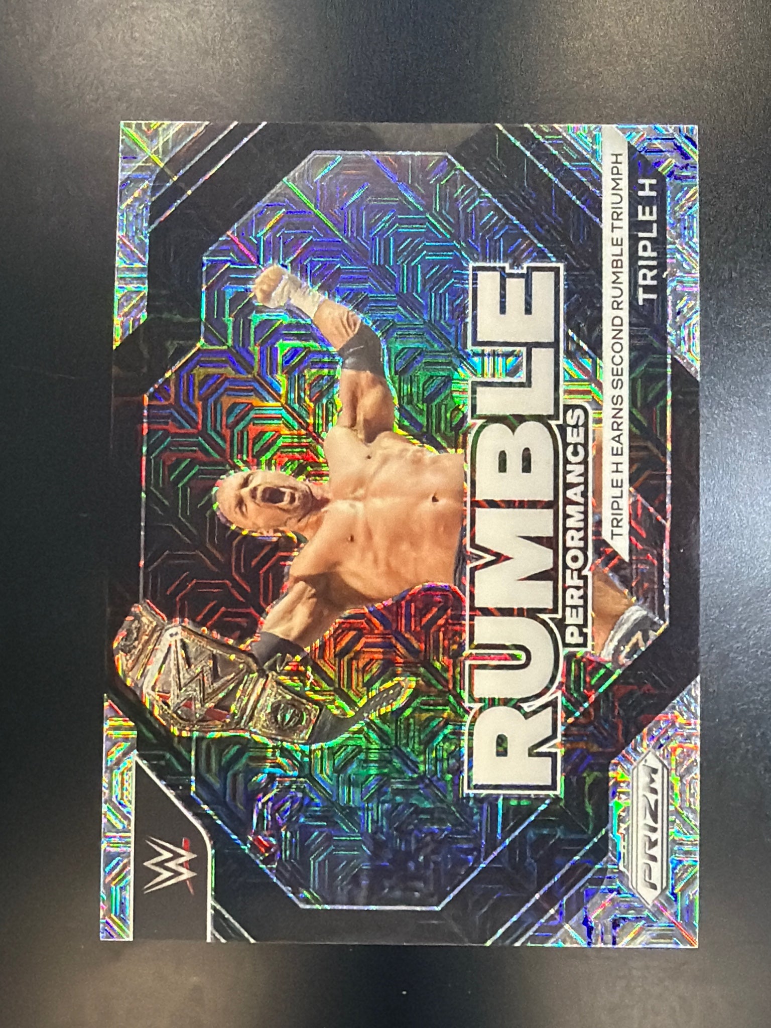 2024 Panini Prizm WWE #8 Triple H Rumble Performances Mojo Prizms #/25