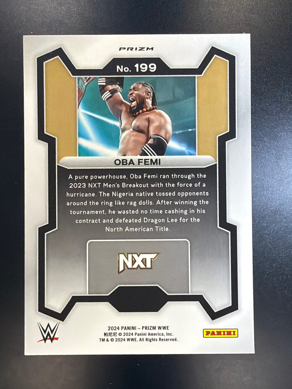 2024 Panini Prizm WWE #199 Oba Femi Silver Prizms