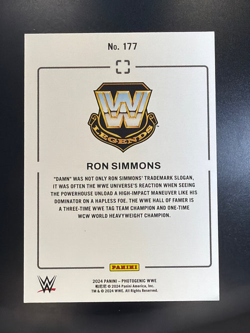 2024 Panini Photogenic WWE #177 Ron Simmons Silver #/99