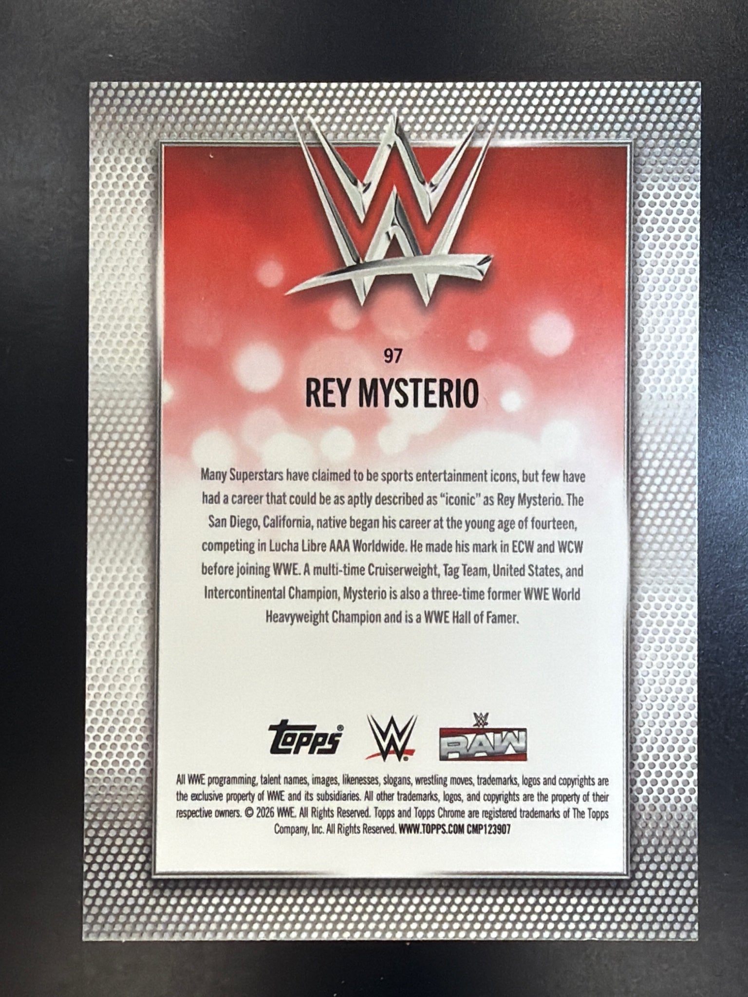 2026 Topps Chrome WWE #97 Rey Mysterio Prism Refractor