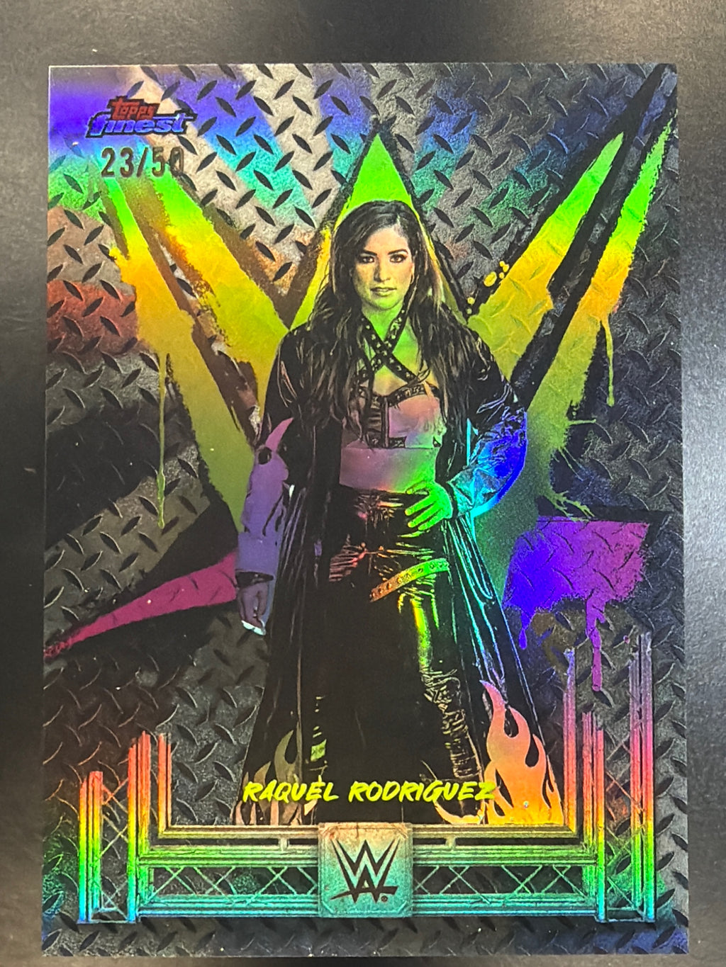 2025 Topps Finest WWE #65 Raquel Rodriguez Black #/50