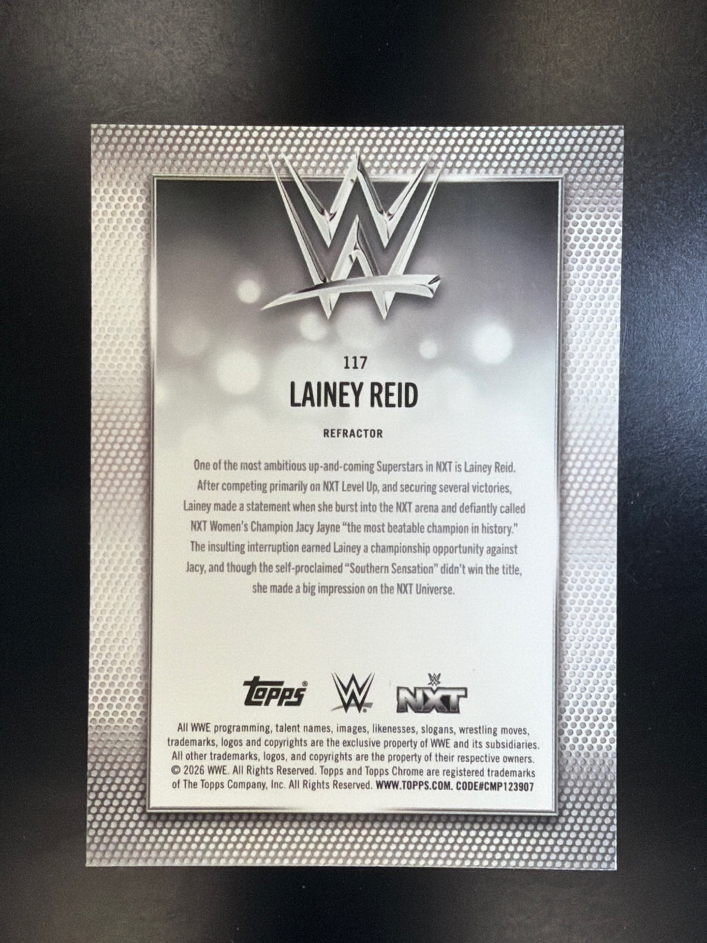 2026 Topps Chrome WWE #117 Lainey Reid Refractor