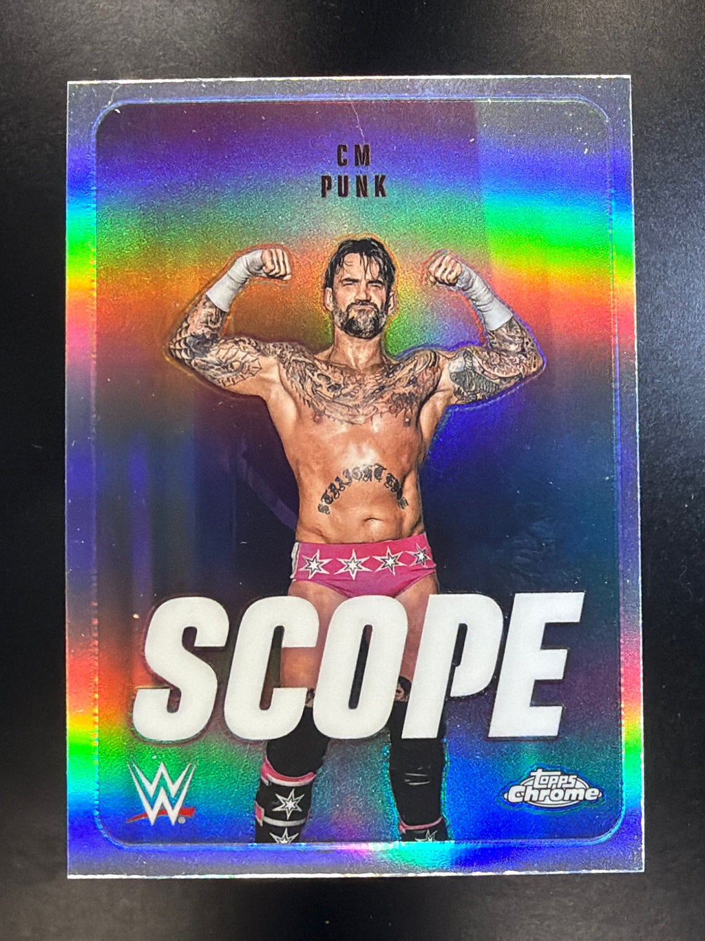 2026 Topps Chrome WWE #SCO-40 CM Punk Scope Refractor