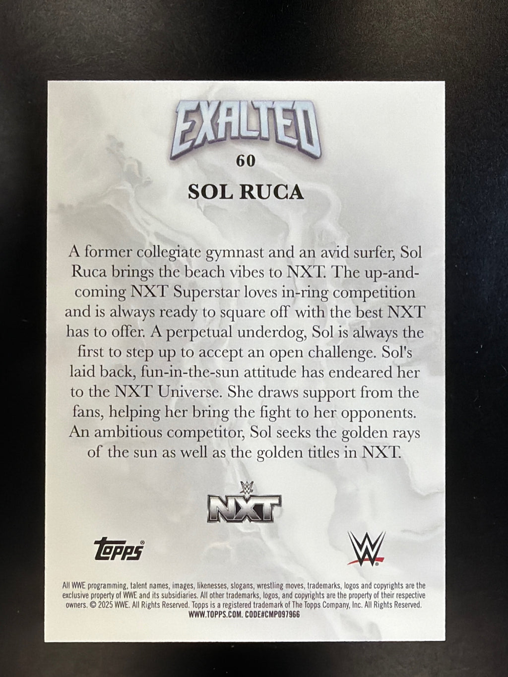 2025 Topps Exalted WWE #60 Sol Ruca