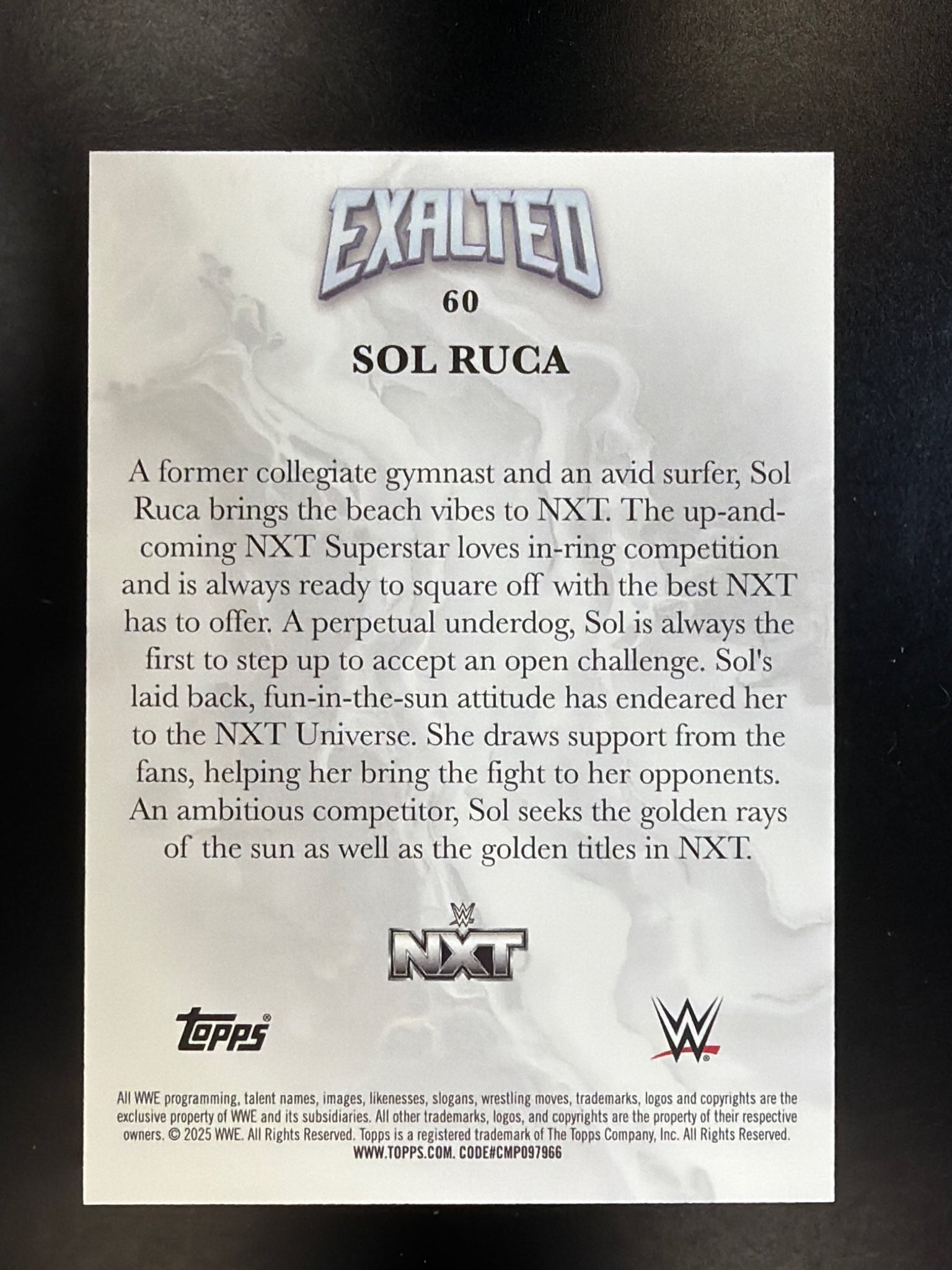 2025 Topps Exalted WWE #60 Sol Ruca