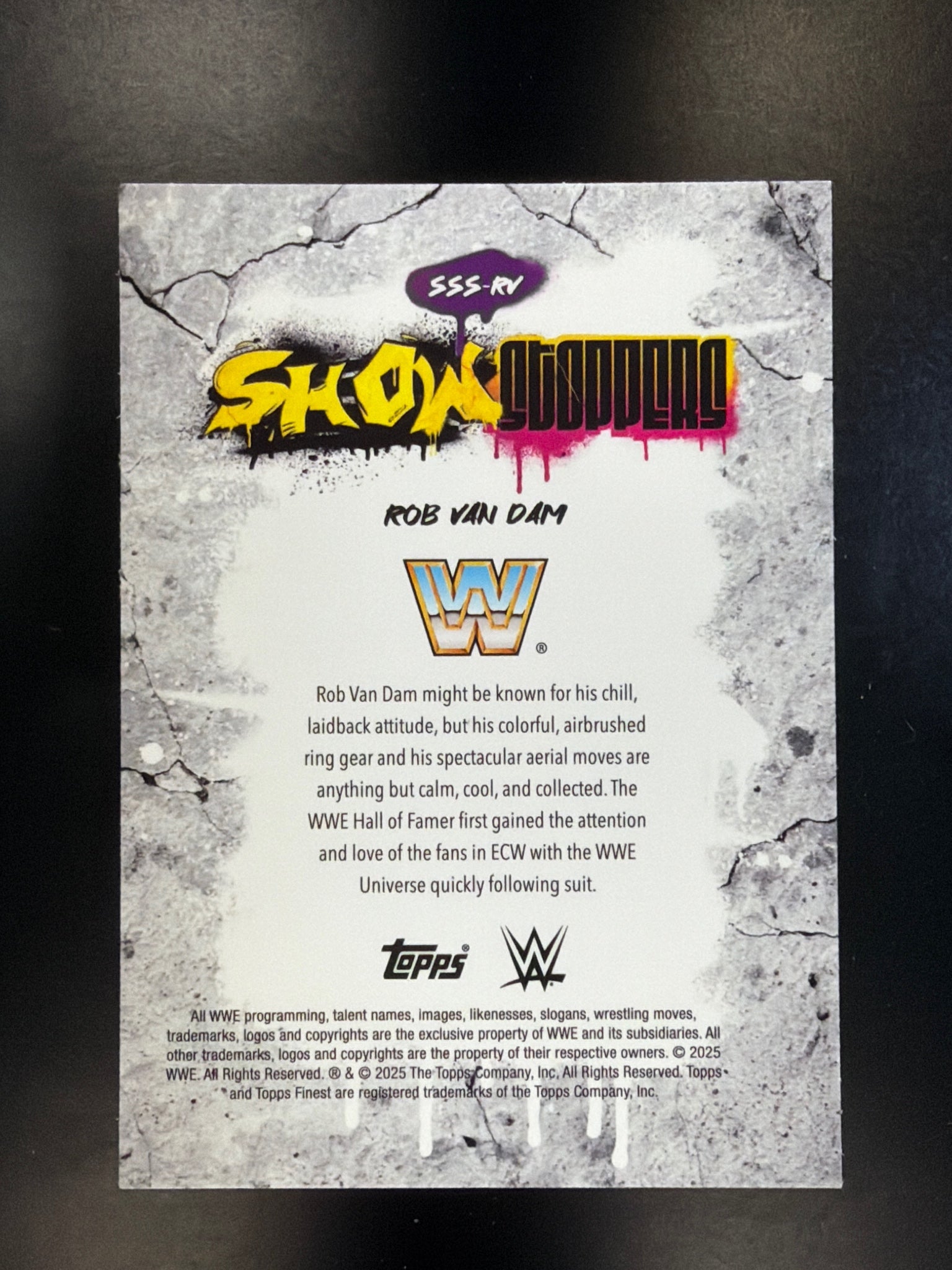 2025 Topps Finest WWE #SSS-RV Rob Van Dam Showstoppers Checkerboard