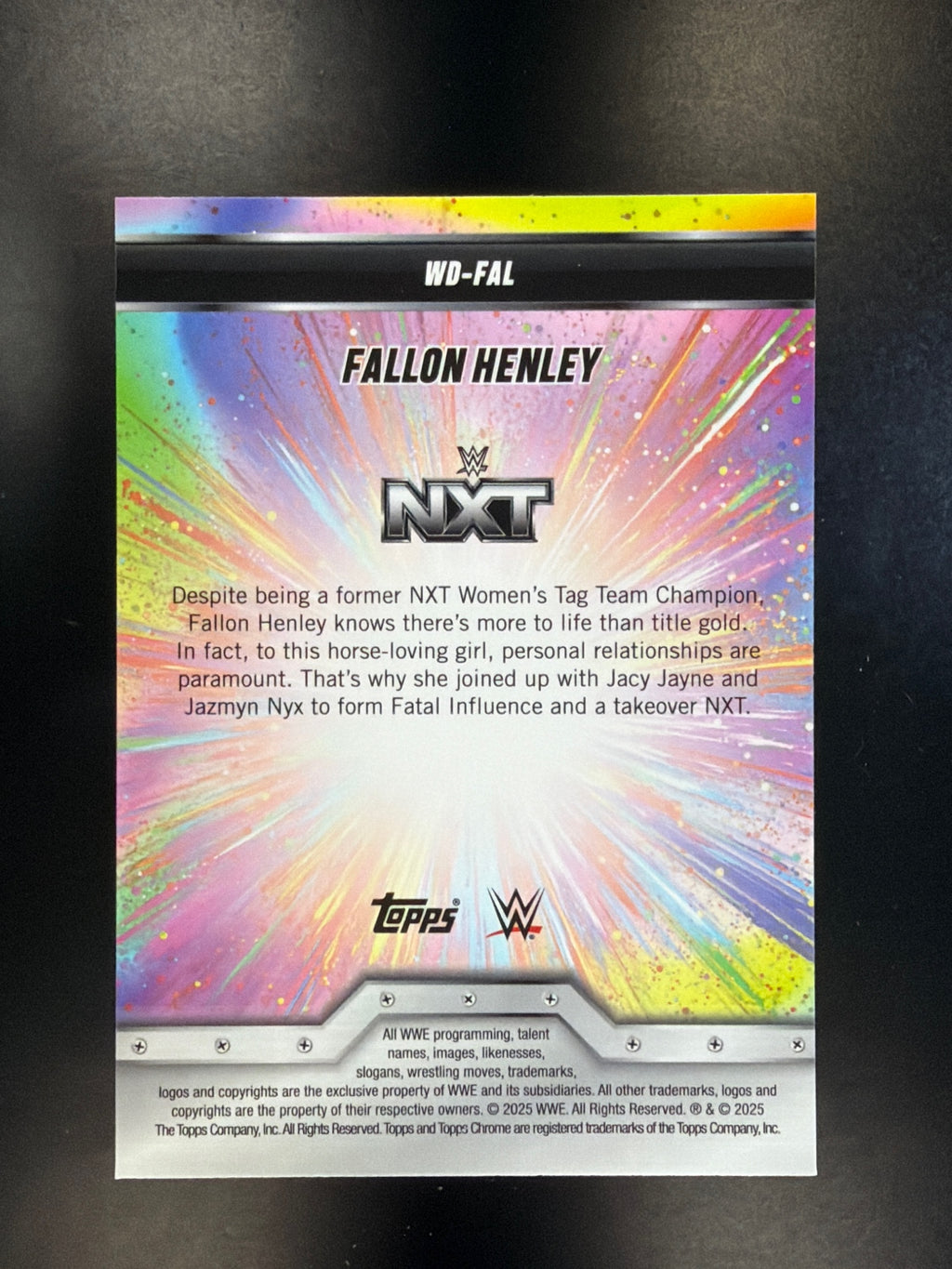 2025 Topps Chrome WWE #WD-FAL Fallon Henley Women's Division