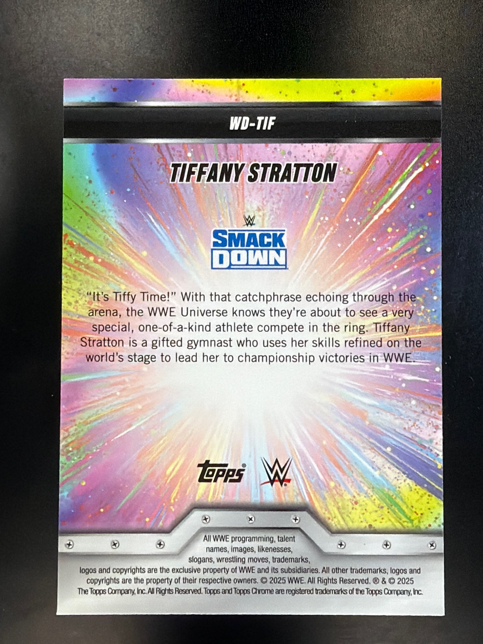 2025 Topps Chrome WWE #WD-TIF Tiffany Stratton Women's Division