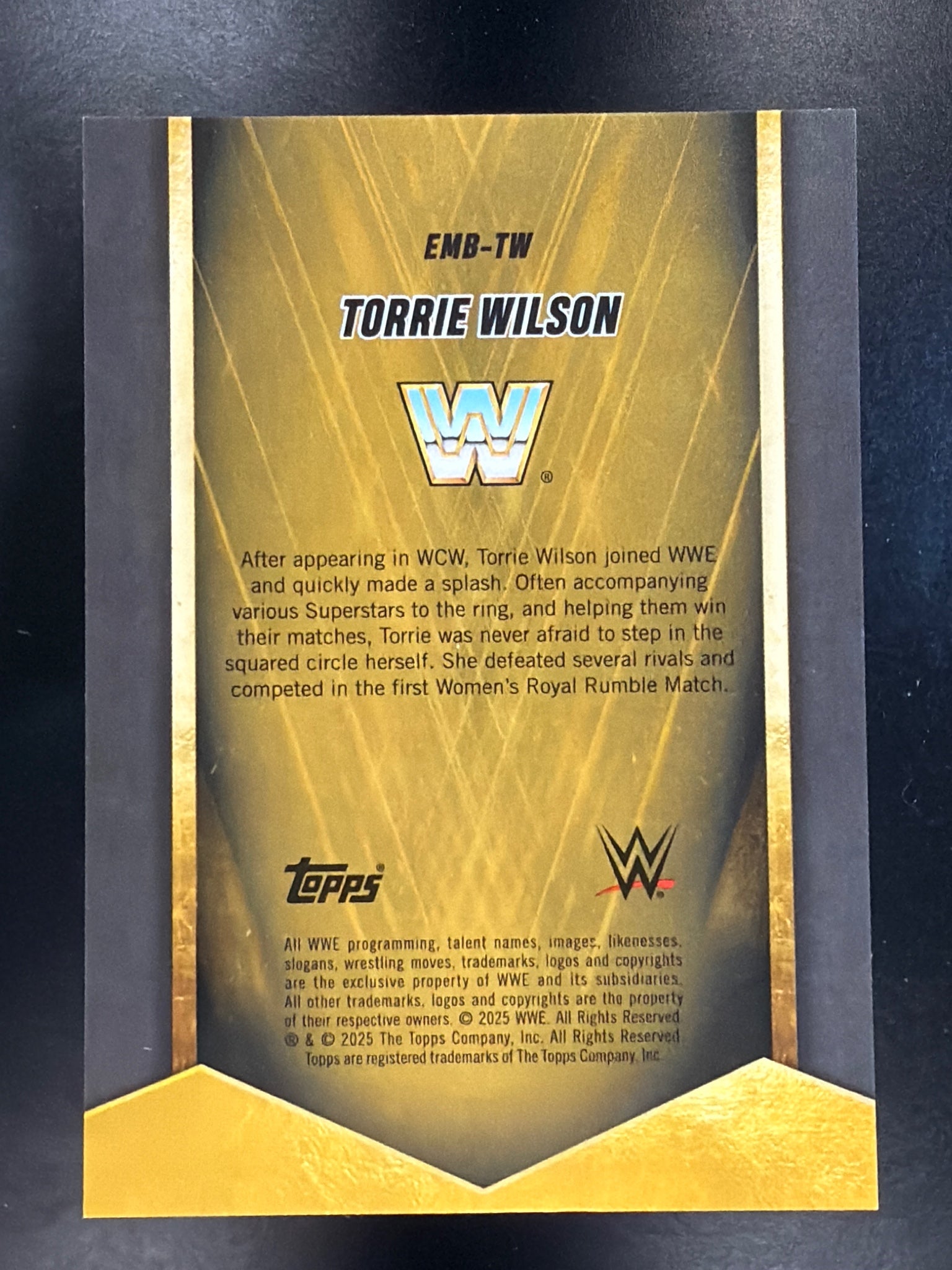2025 Topps Chrome WWE #EMB-TW Torrie Wilson Embedded