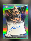 2026 Topps Chrome WWE #NXT-LAI Lainey Reid NXT Autographs Green Refractor #/99
