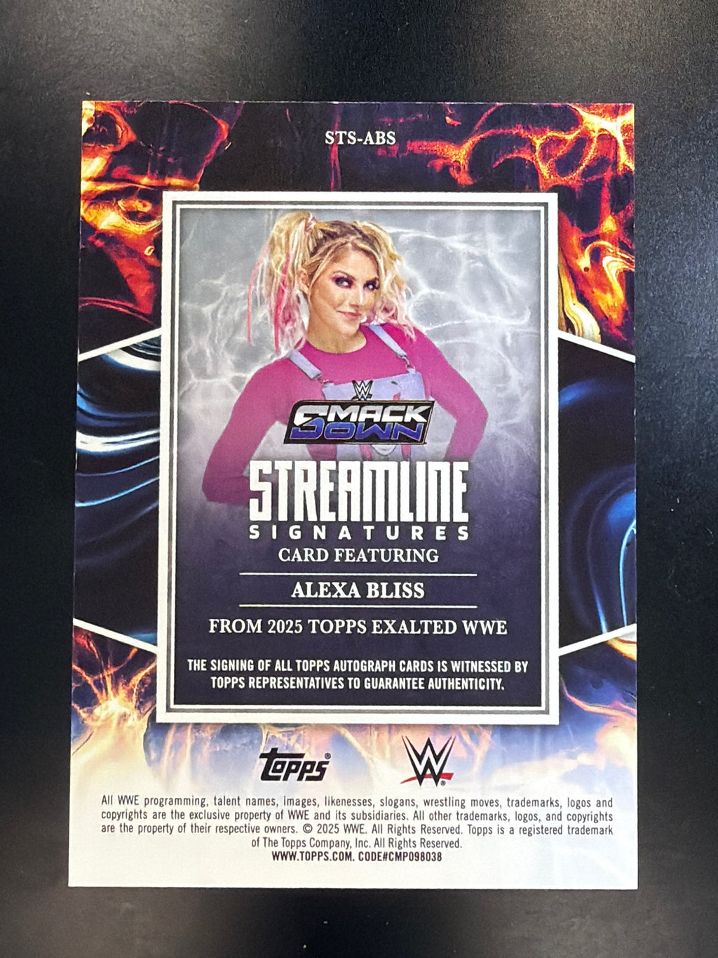 2025 Topps Exalted WWE #STS-ABS Alexa Bliss Streamline Signatures