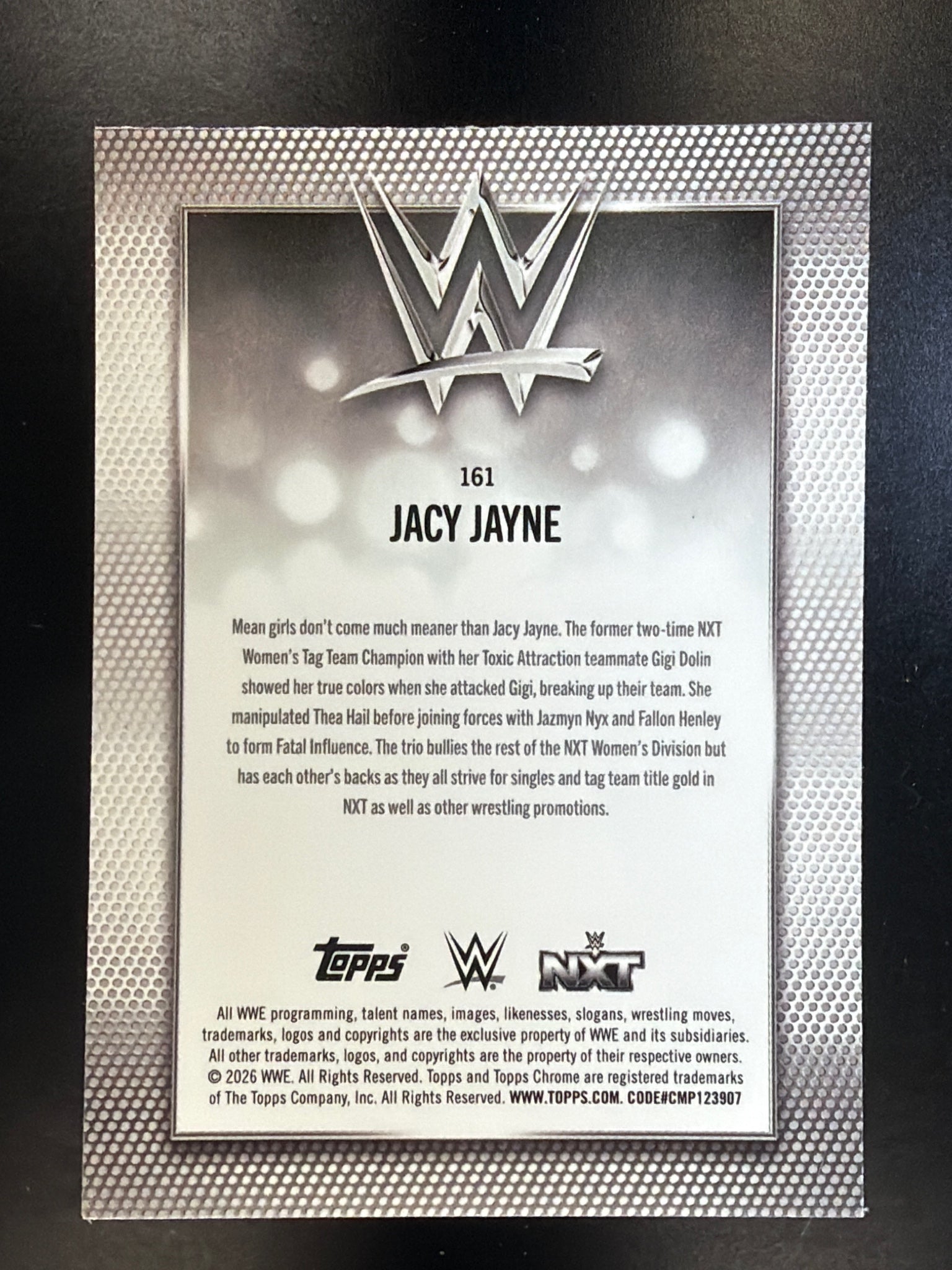 2026 Topps Chrome WWE #161 Jacy Jayne Prism Refractor