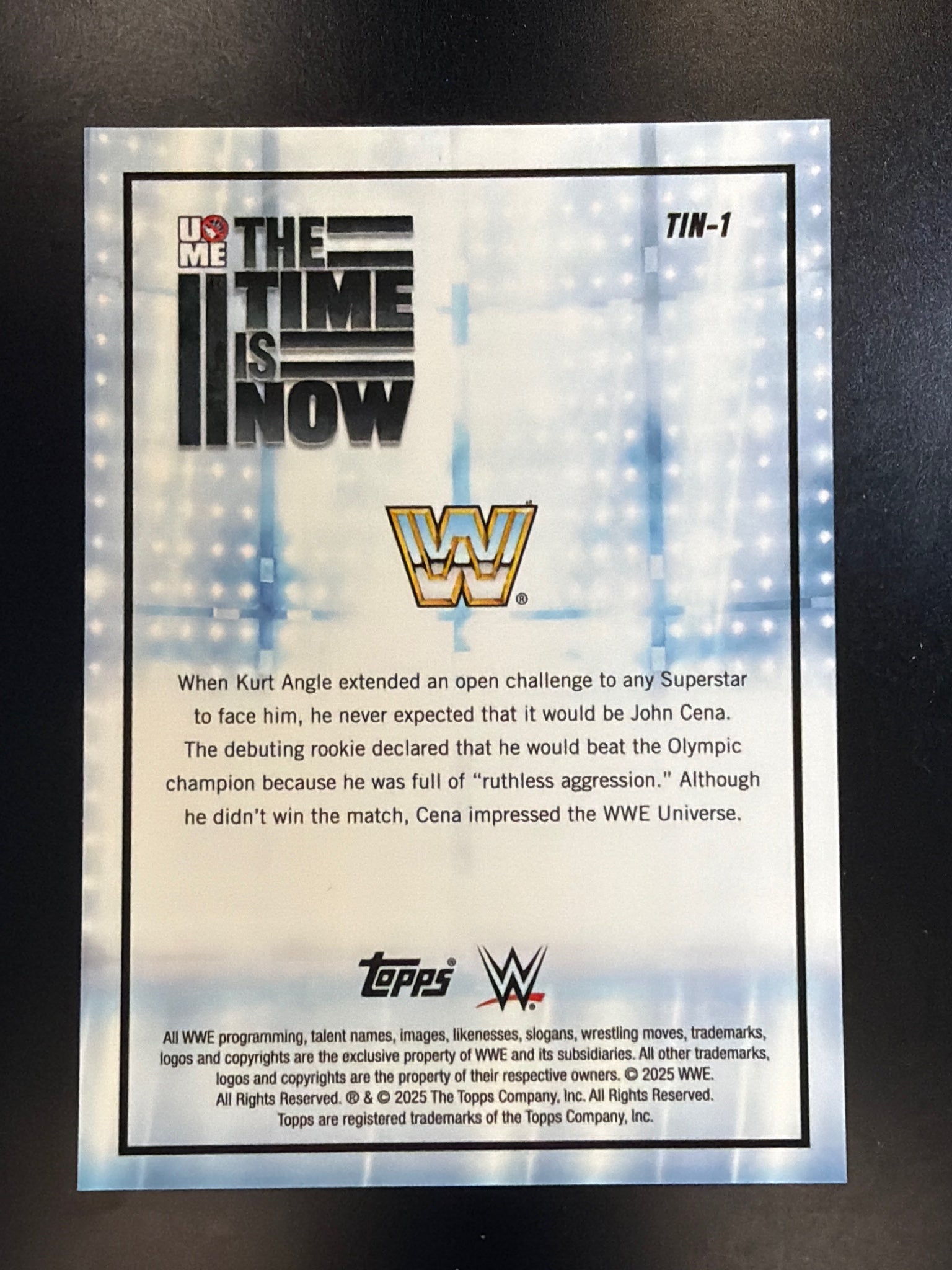 2025 Topps Chrome WWE #TIN-1 John Cena The Time is Now