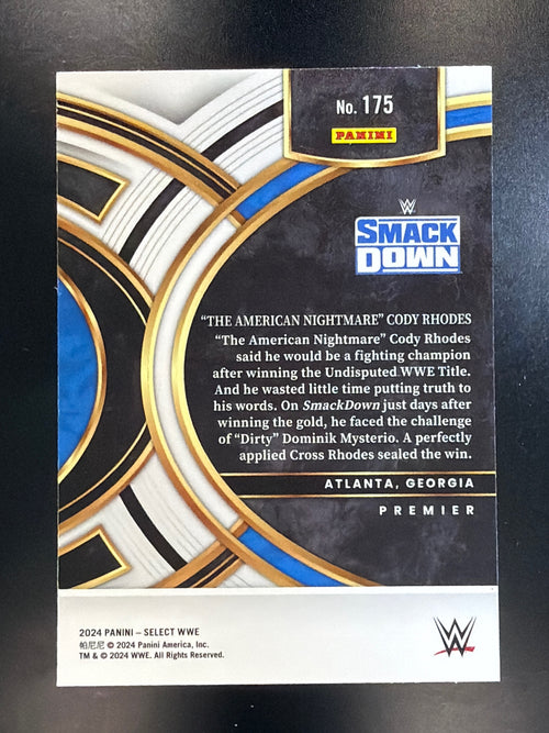 2024 Panini Select WWE #175 Cody Rhodes Red and Blue Prizms