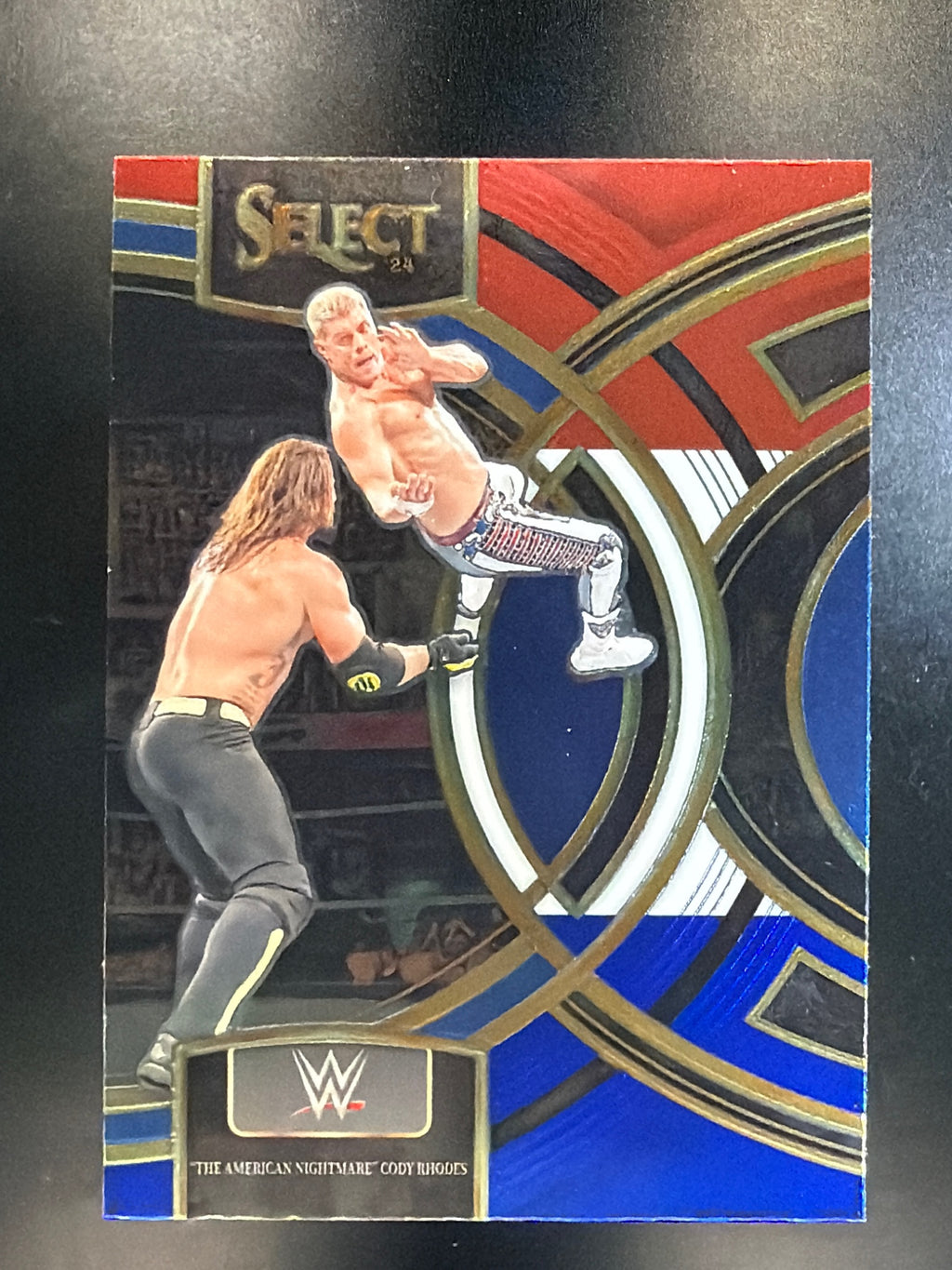 2024 Panini Select WWE #175 Cody Rhodes Red and Blue Prizms