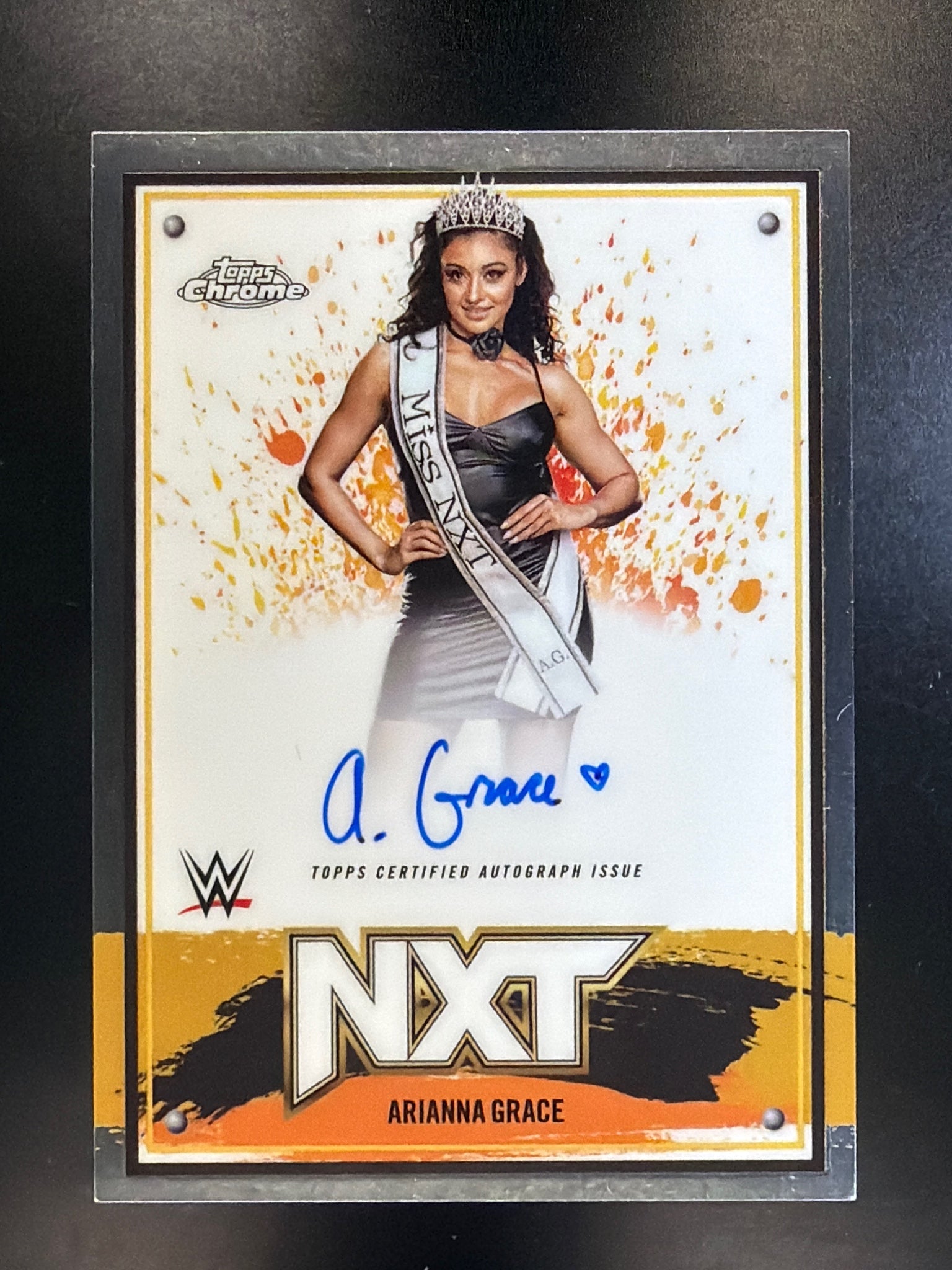 2025 Topps Chrome WWE #NXT-AGR Arianna Grace NXT Autographs