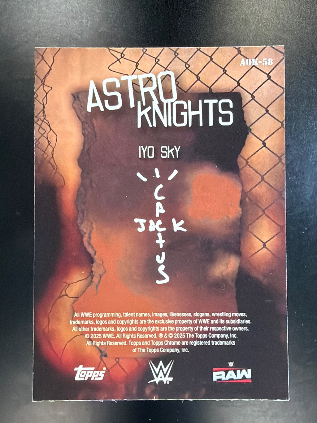 2025 Topps Chrome WWE x Cactus Jack #AOK-58 IYO SKY Astroknights