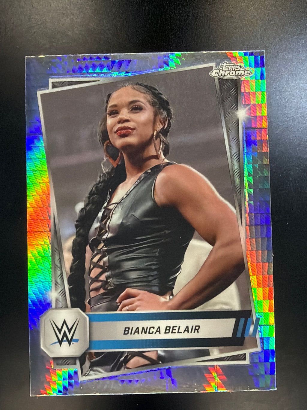 2025 Topps Chrome WWE #160 Bianca Belair Prism Refractor