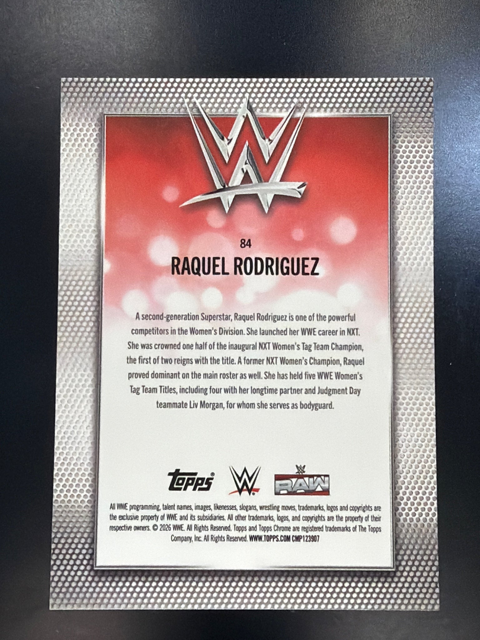 2026 Topps Chrome WWE #84 Raquel Rodriguez Negative Refractor