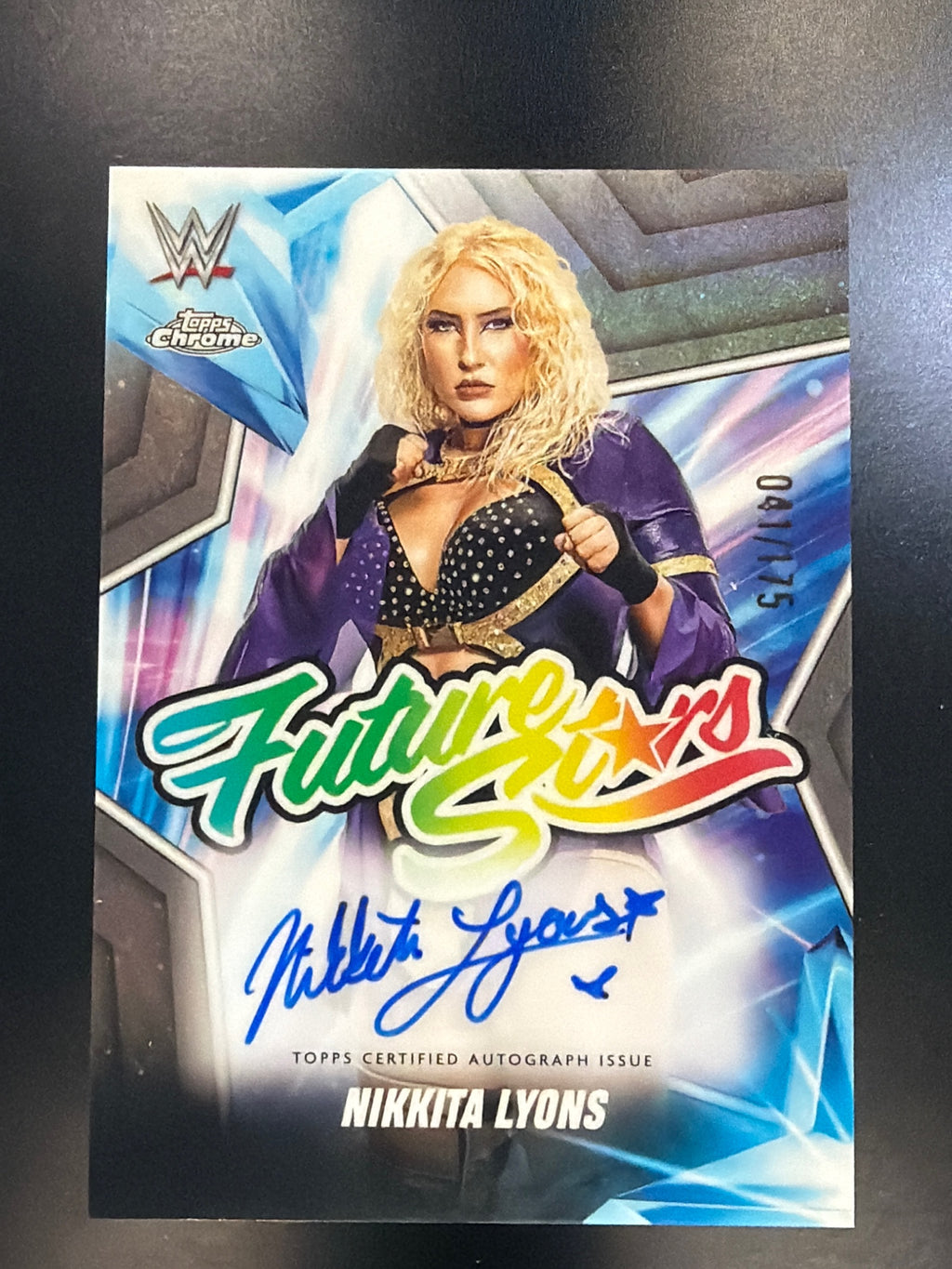 2025 Topps Chrome #FSA-NL Nikkita Lyons Future Stars Autograph Refractor #/175