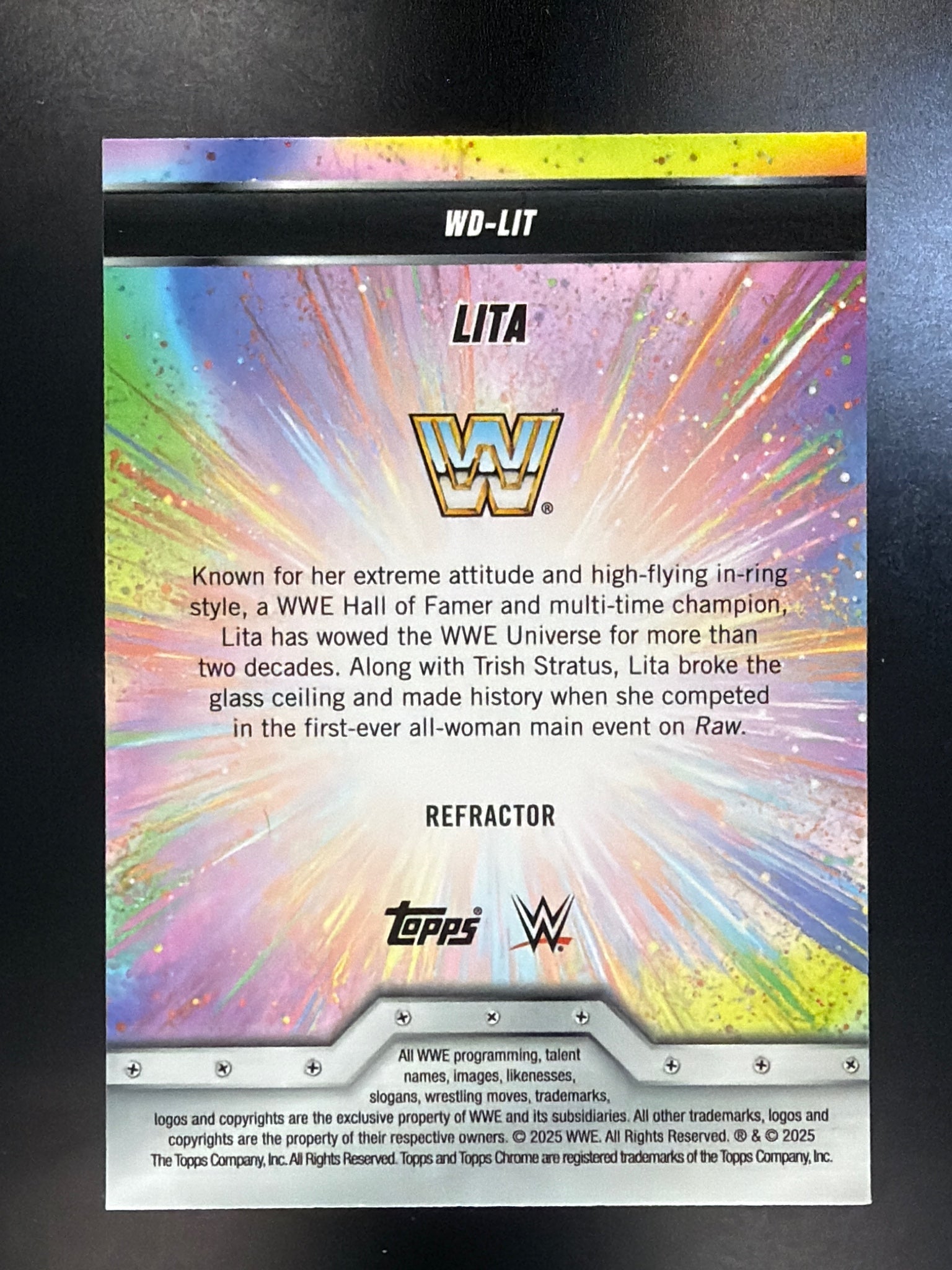 2025 Topps Chrome WWE #WD-LIT Lita Women's Division Refractor
