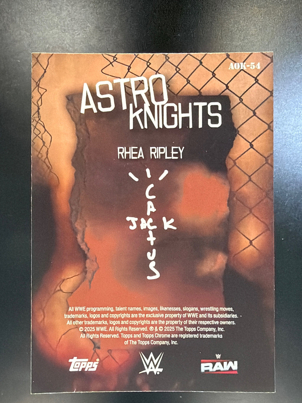 2025 Topps Chrome WWE x Cactus Jack #AOK-54 Rhea Ripley Astroknights