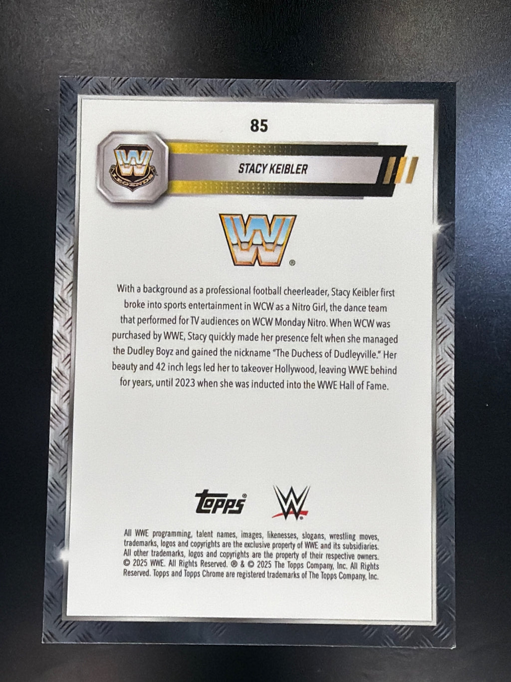 2025 Topps Chrome WWE #85 Stacy Keibler Prism Refractor