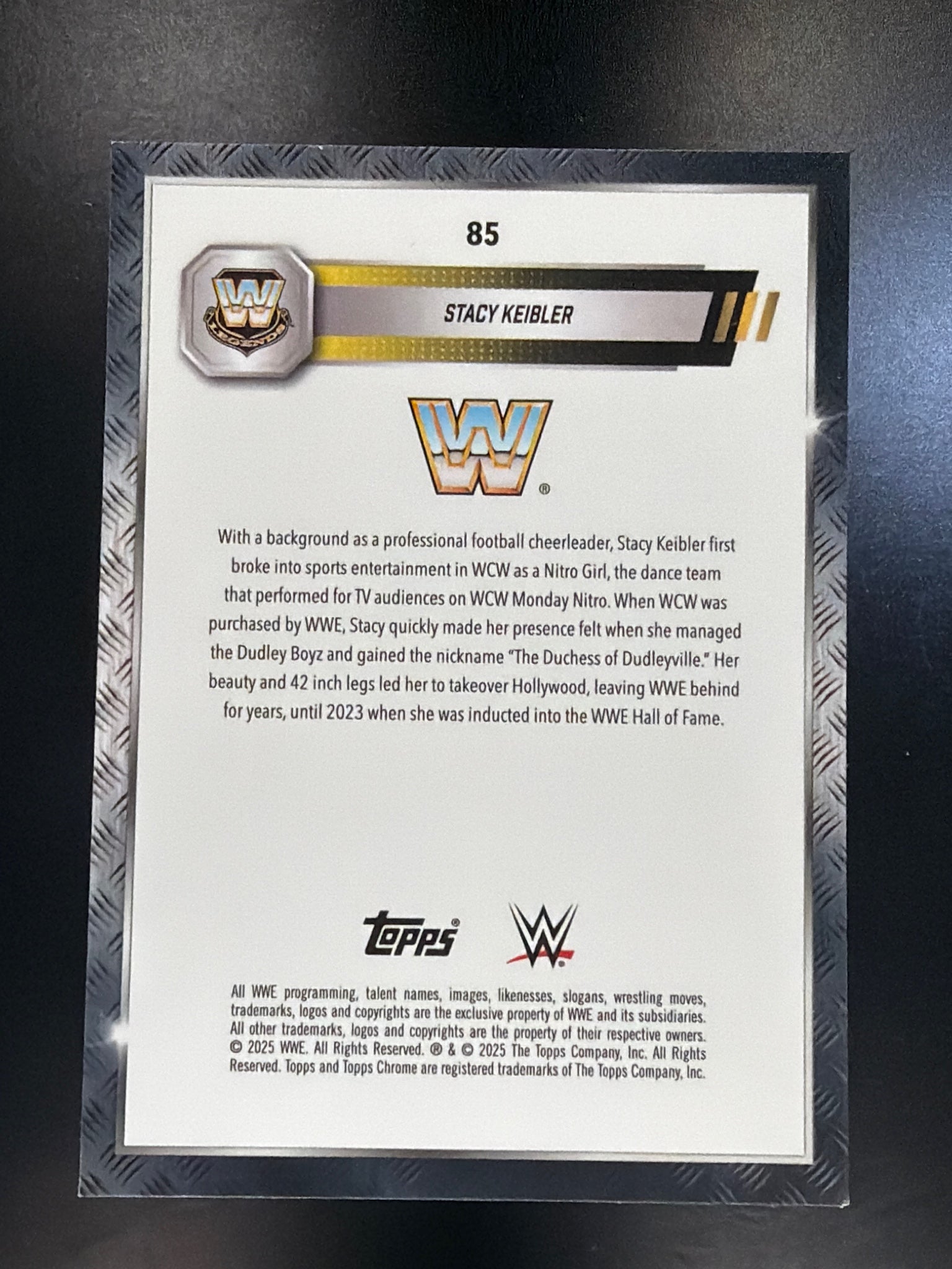 2025 Topps Chrome WWE #85 Stacy Keibler Prism Refractor