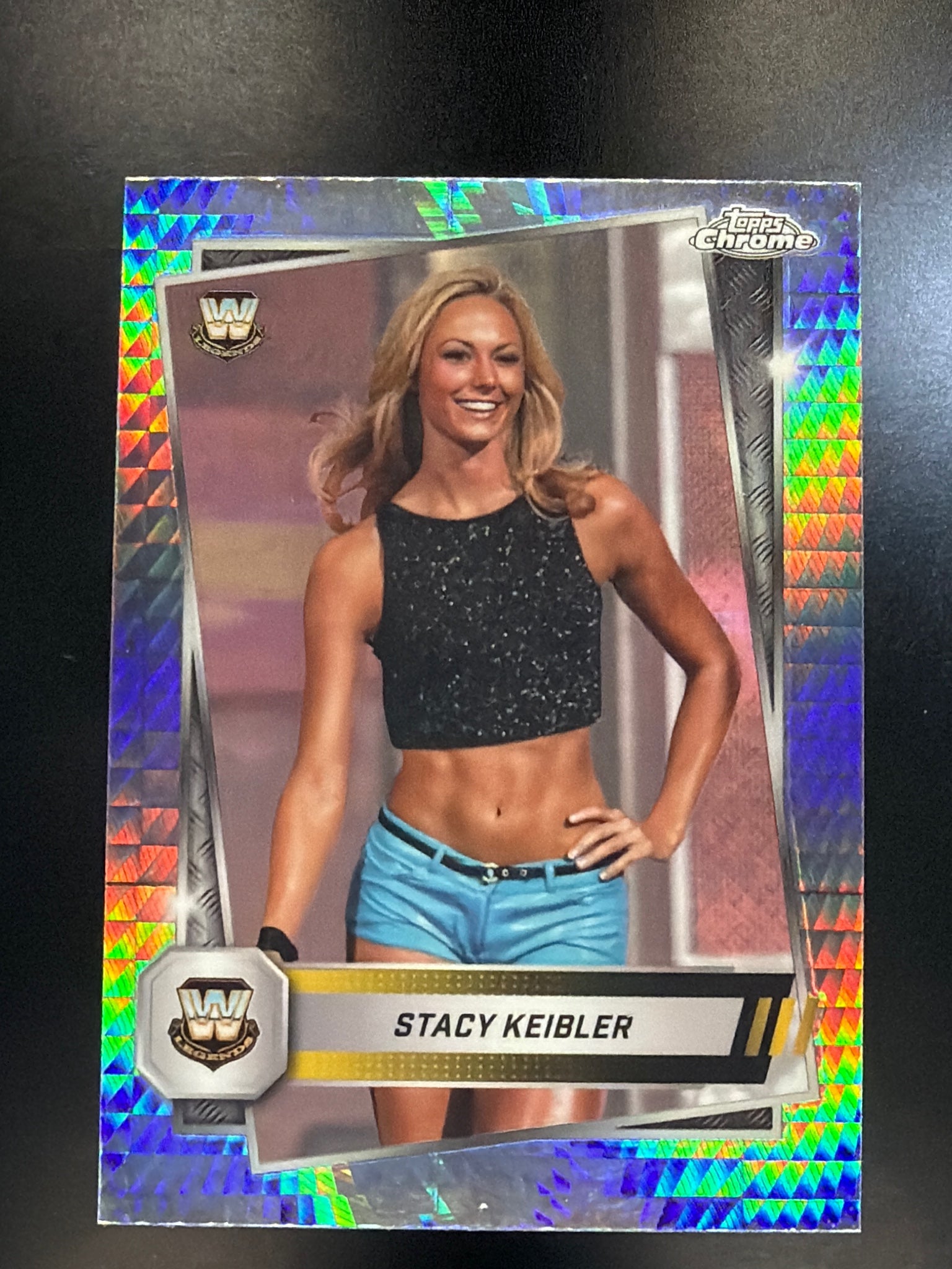 2025 Topps Chrome WWE #85 Stacy Keibler Prism Refractor