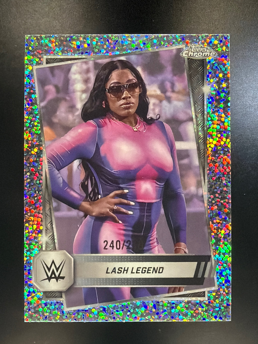 2025 Topps Chrome WWE #139 Lash Legend Speckle Refractor #/249