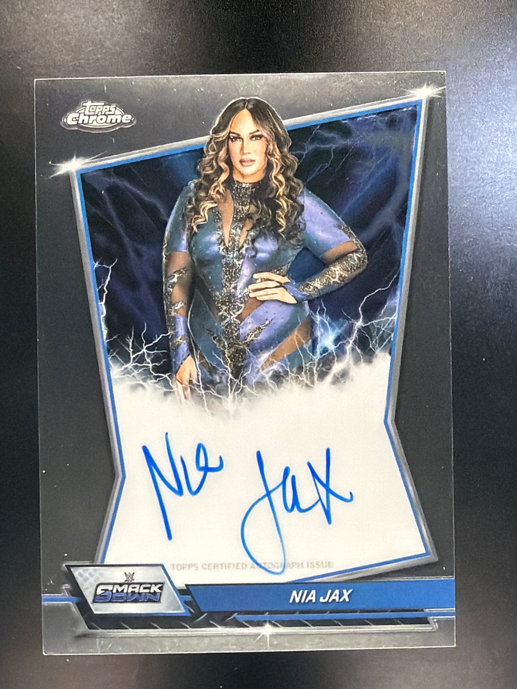 2026 Topps Chrome WWE #BBA-NIA Nia Jax Blue Brand Autographs