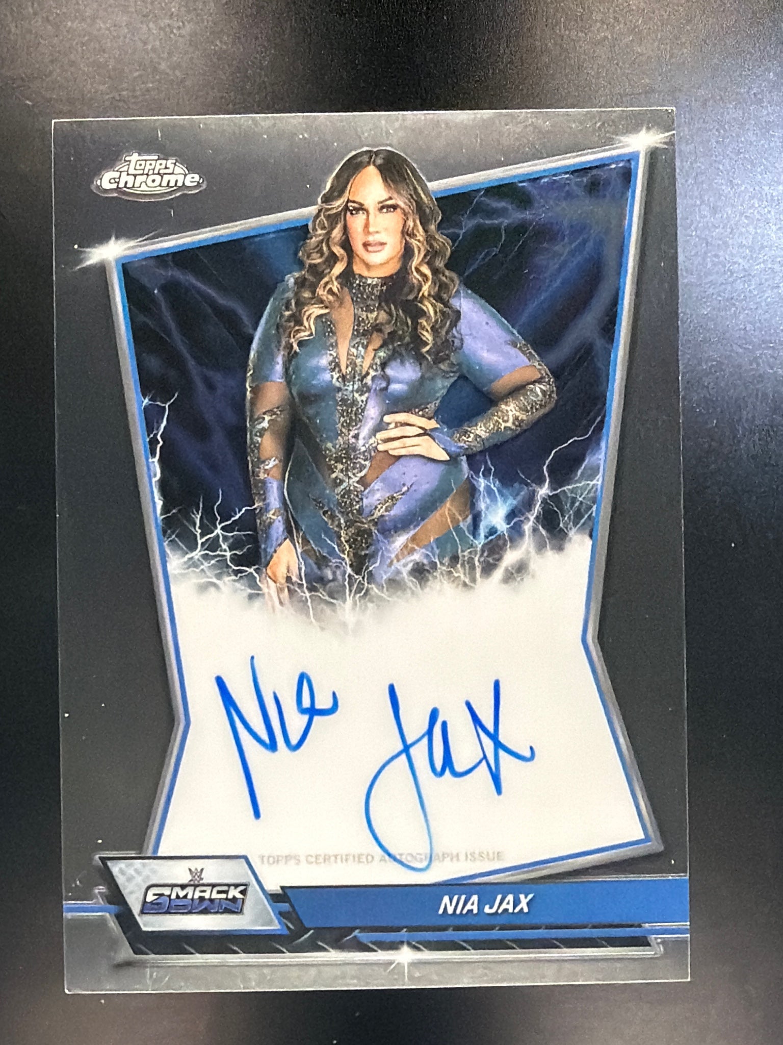 2026 Topps Chrome WWE #BBA-NIA Nia Jax Blue Brand Autographs