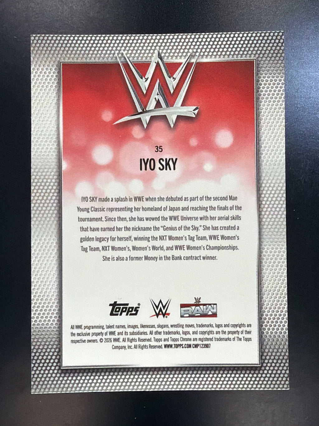 2026 Topps Chrome WWE #35 Iyo Sky Sonar Refractor