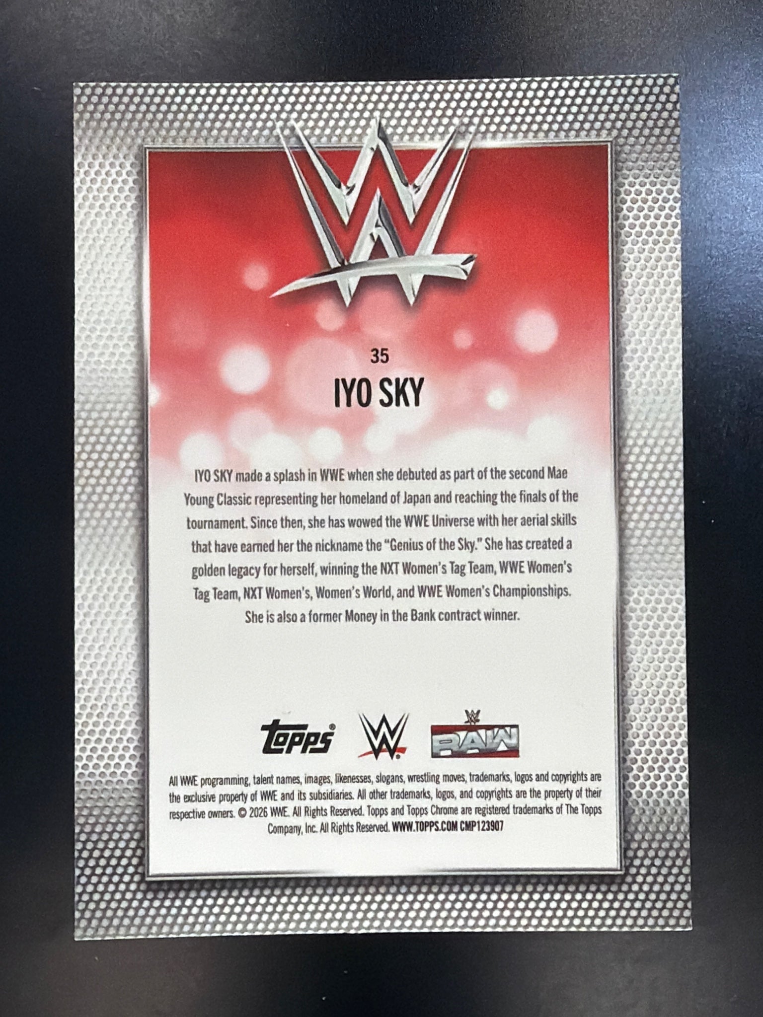 2026 Topps Chrome WWE #35 Iyo Sky Sonar Refractor