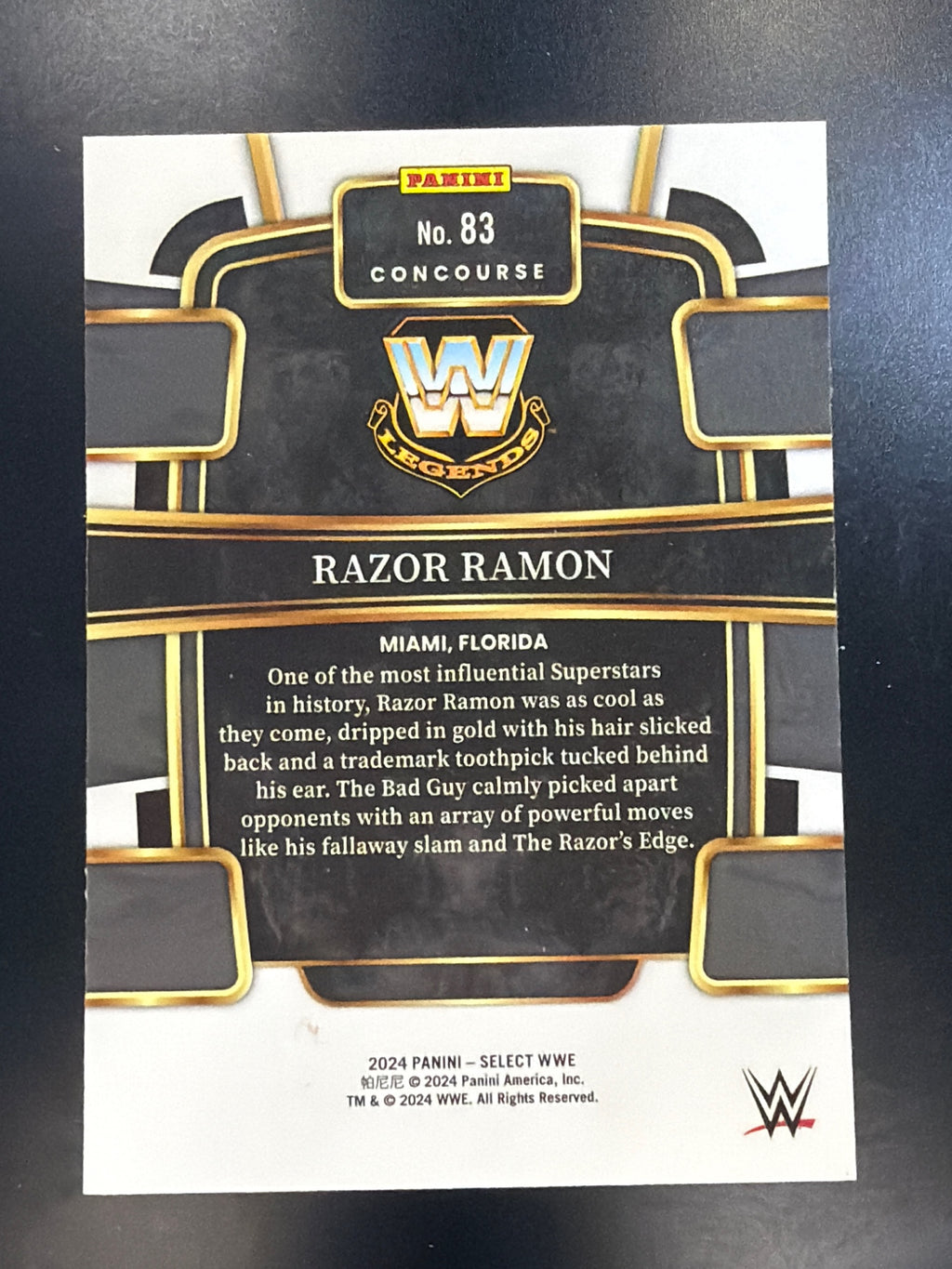 2024 Panini Select WWE #83 Razor Ramon Red and Blue