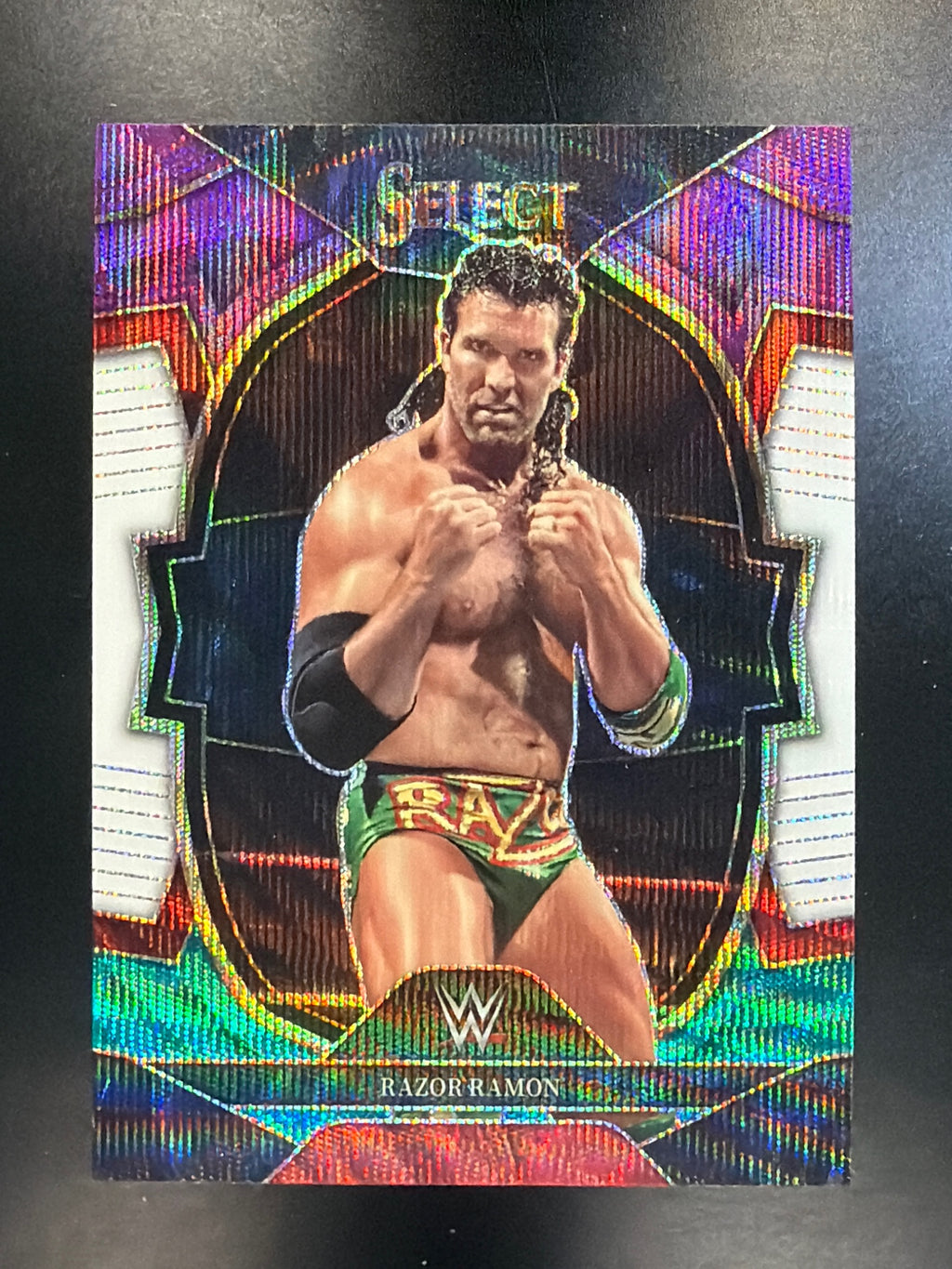 2023 Panini Select WWE #1 Razor Ramon Tri-Color Prizms