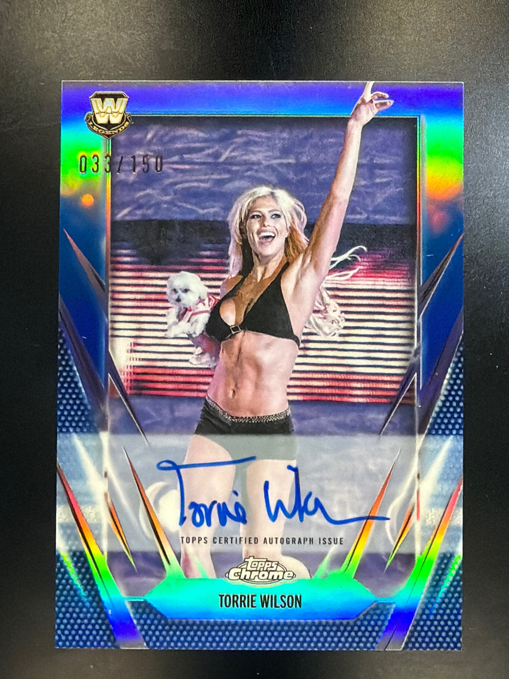 2026 Topps Chrome WWE #BCA-TOW Torrie Wilson Autographs Blue Refractor #/150