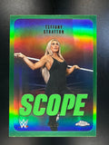 2026 Topps Chrome WWE #SCO-2 Tiffany Stratton Scope Green Refractor #/99