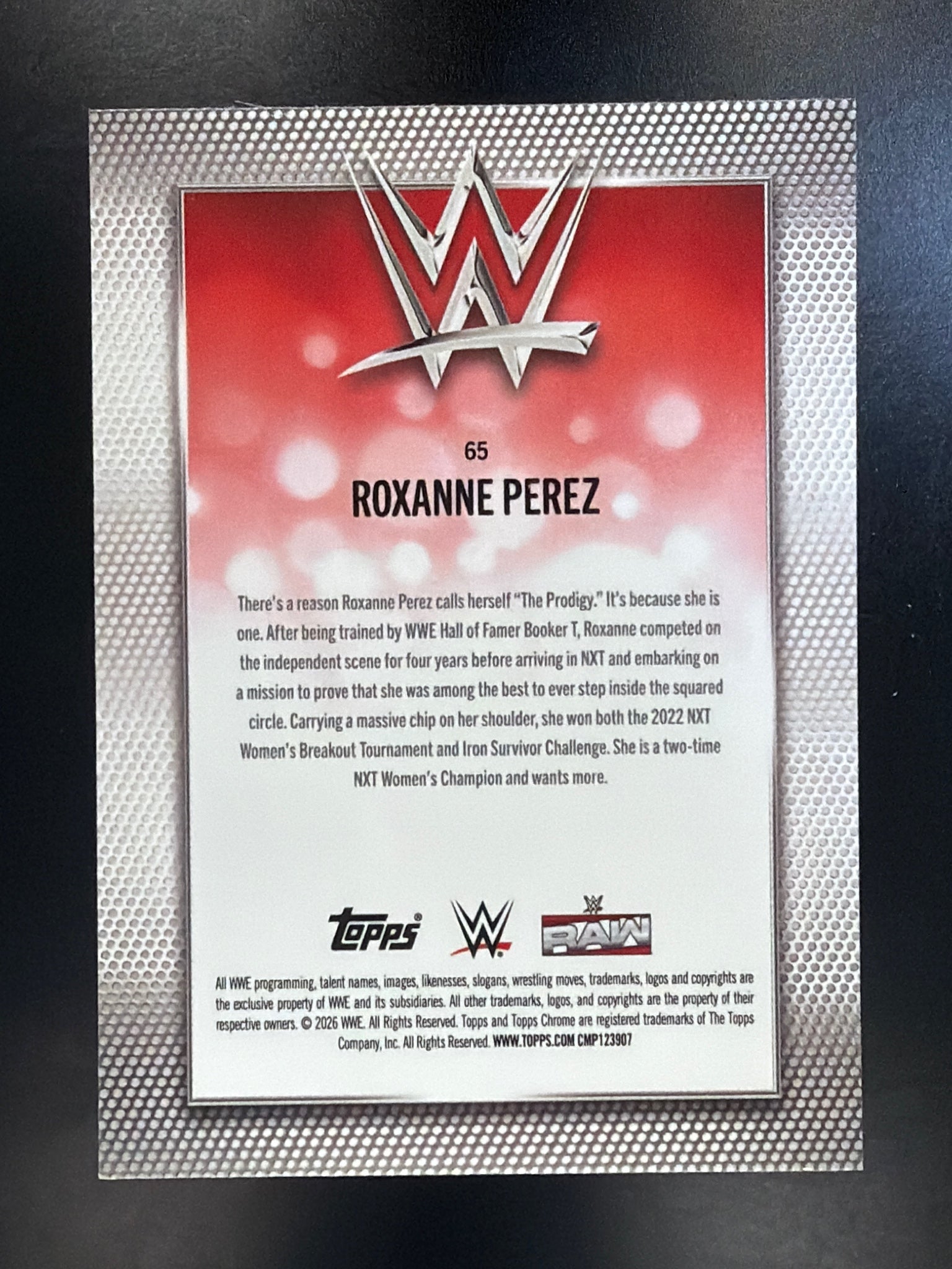 2026 Topps Chrome WWE #65 Roxanne Perez Diamond Plate Refractor