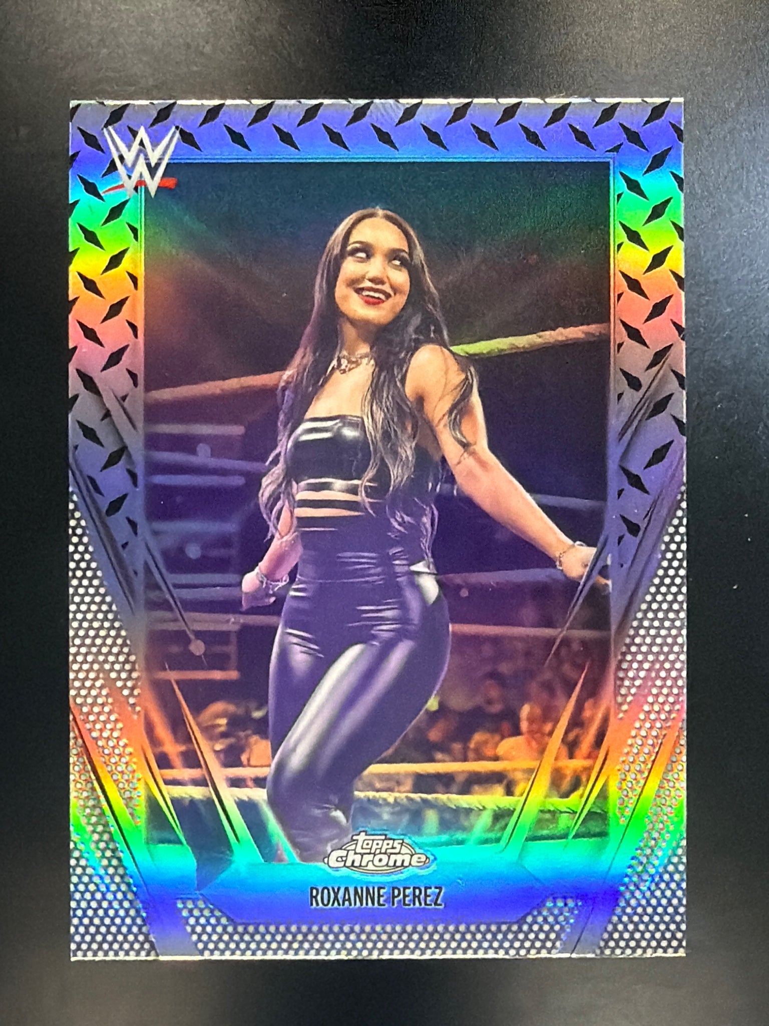 2026 Topps Chrome WWE #65 Roxanne Perez Diamond Plate Refractor