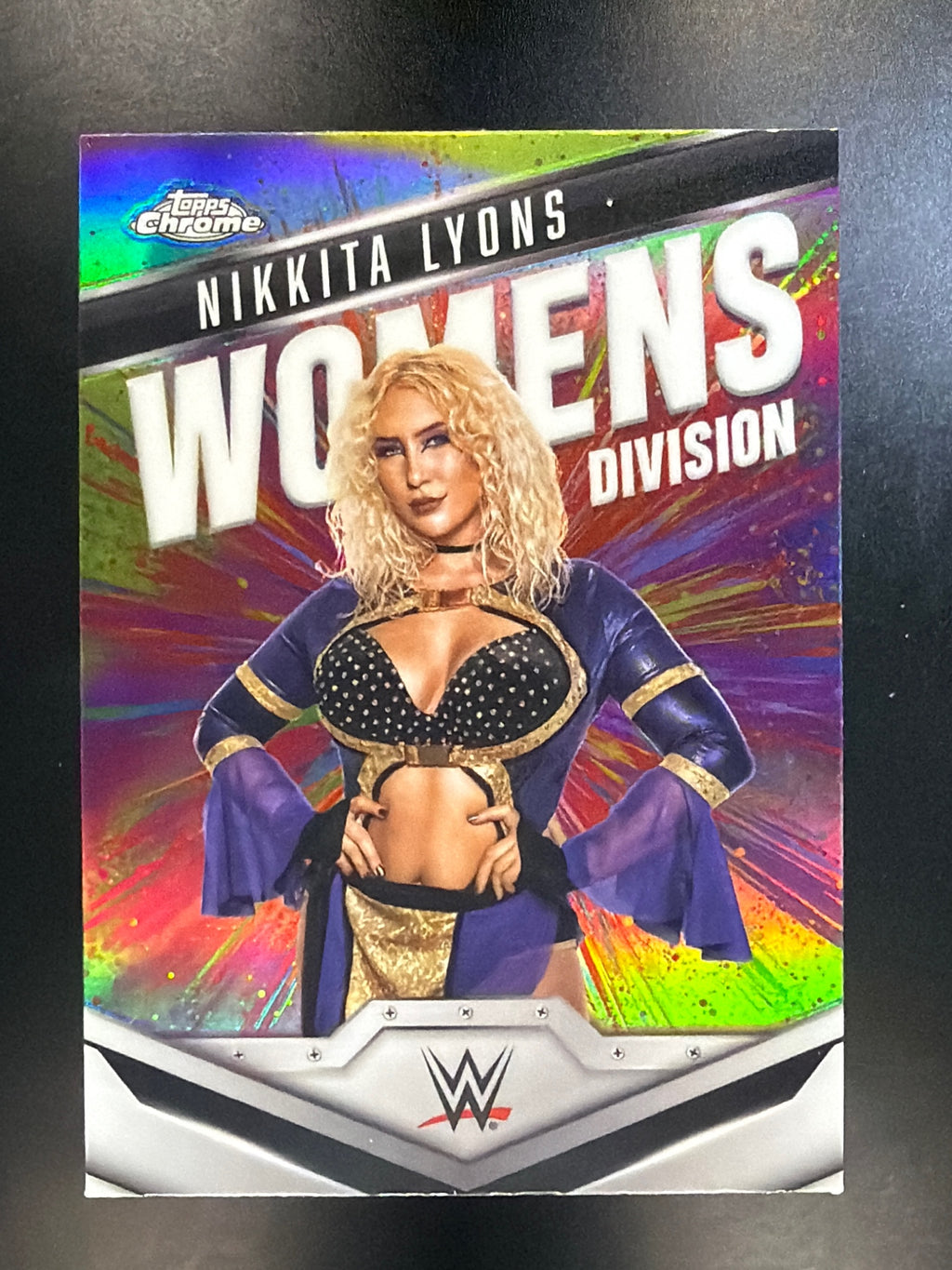 2025 Topps Chrome WWE #WD-NIK Nikkita Lyons Women's Division Refractor