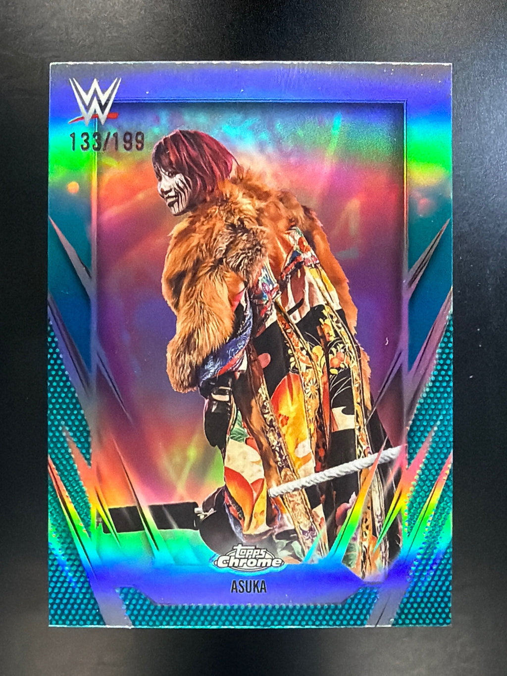 2026 Topps Chrome WWE #27 Asuka Aqua Refractor #/199