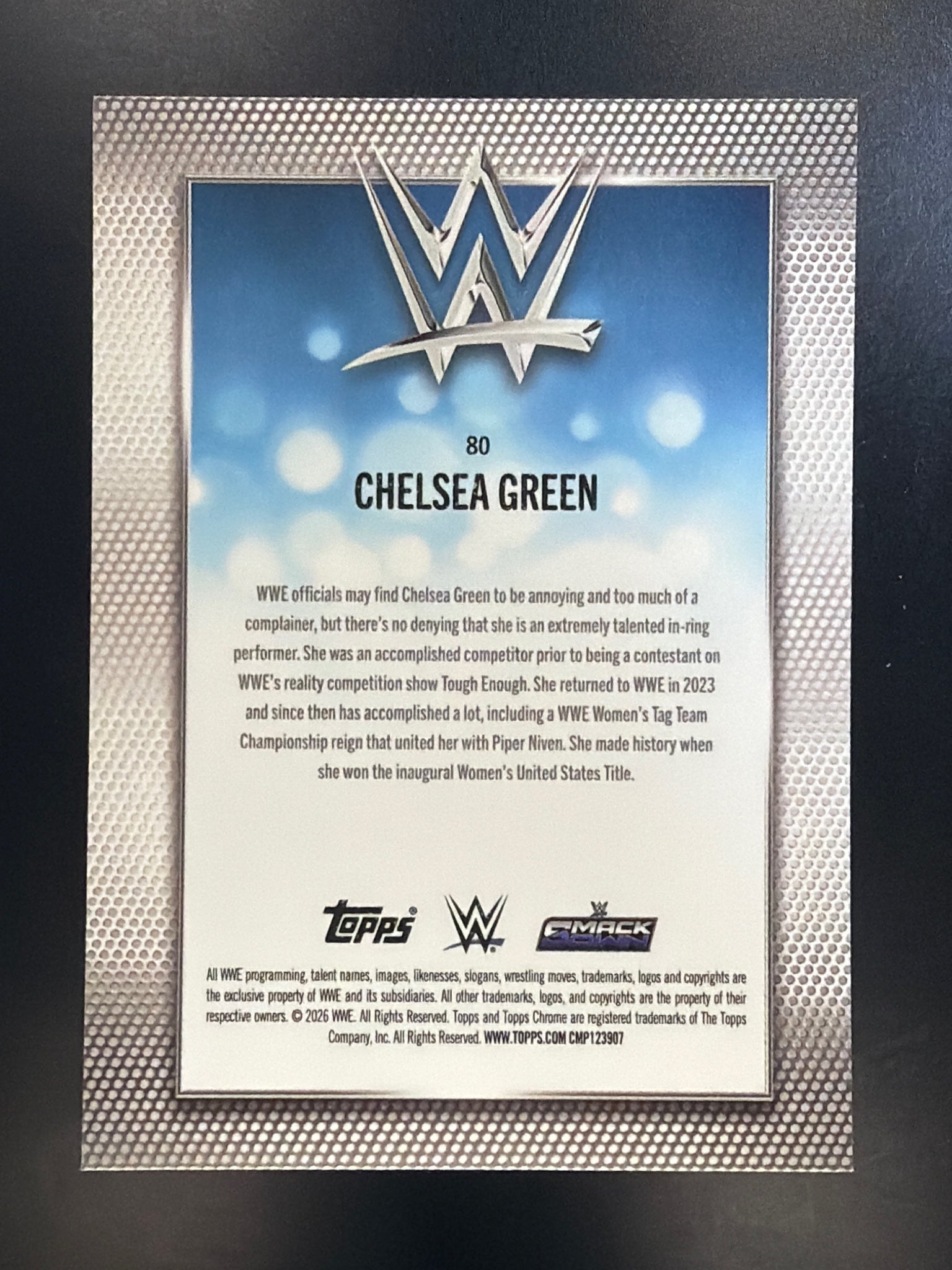 2026 Topps Chrome WWE #80 Chelsea Green Diamond Plate Refractor