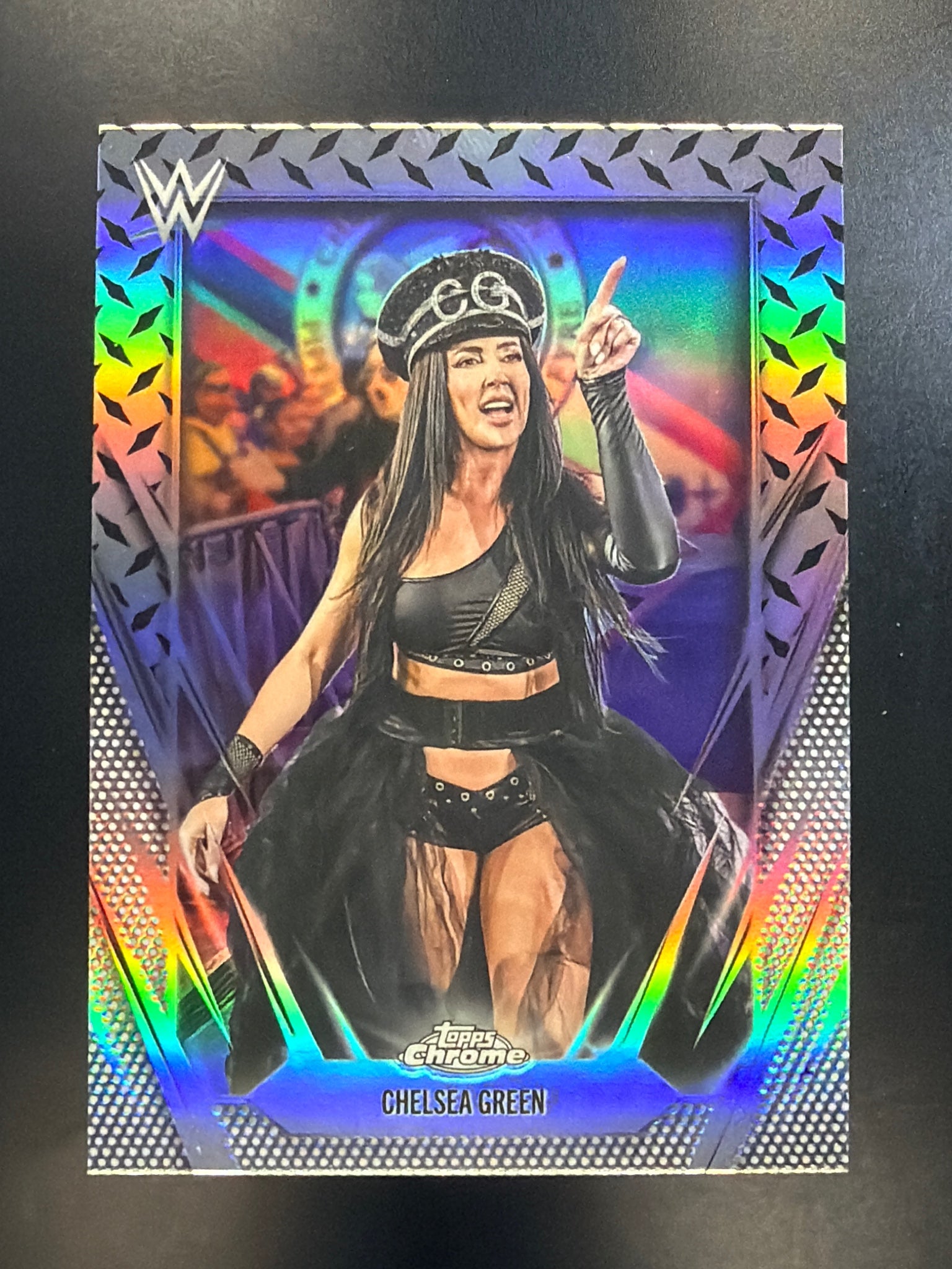 2026 Topps Chrome WWE #80 Chelsea Green Diamond Plate Refractor