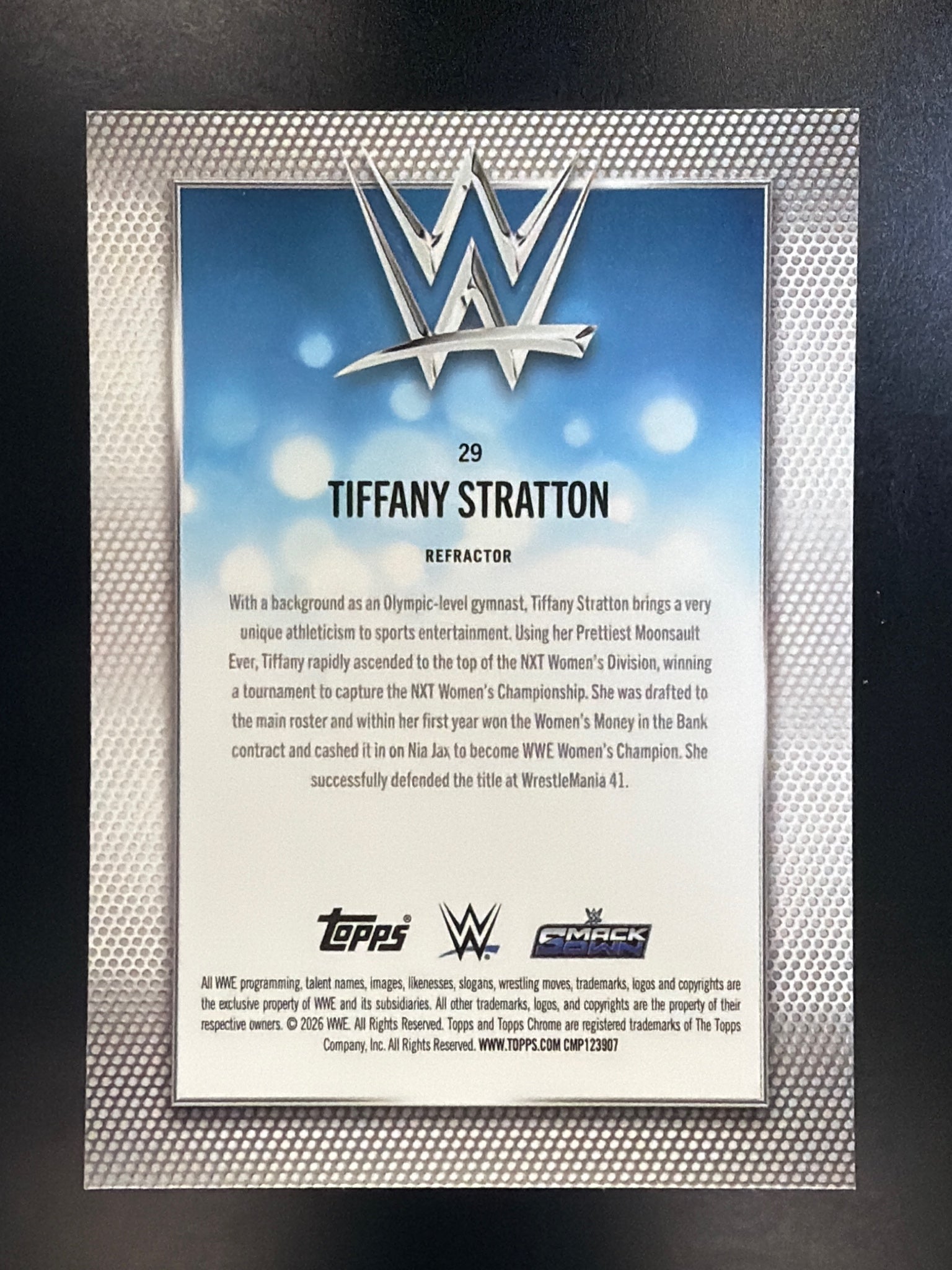 2026 Topps Chrome WWE #29 Tiffany Stratton Refractor