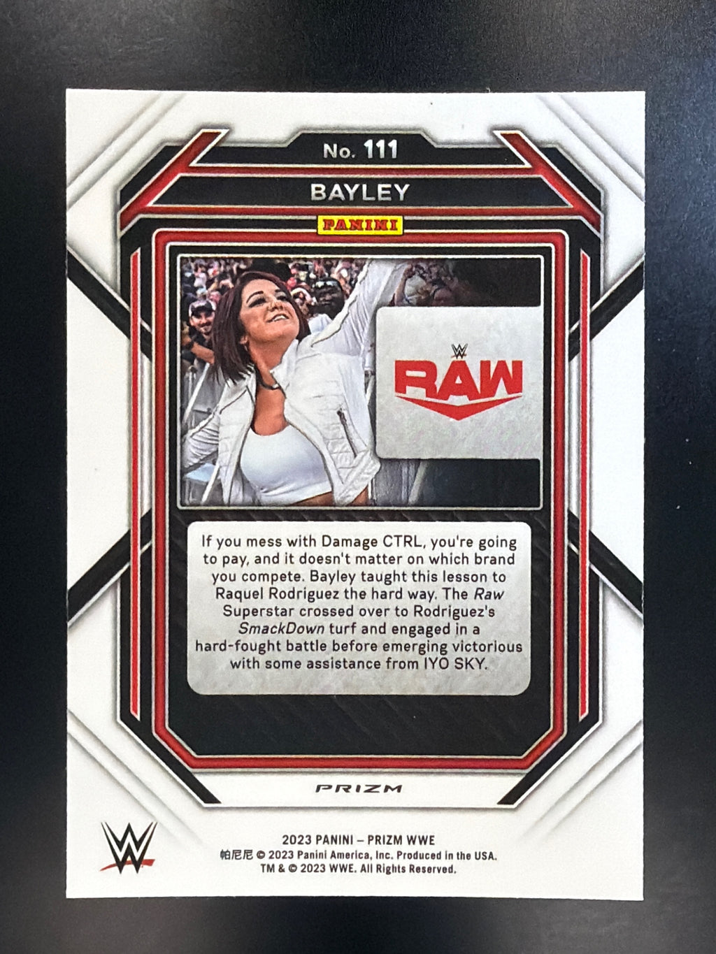 2023 Panini Prizm WWE #111 Bayley Silver