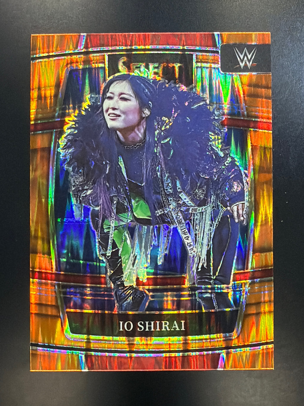 2022 Panini Select WWE #99 Io Shirai (Iyo Sky) Orange Flash Prizms