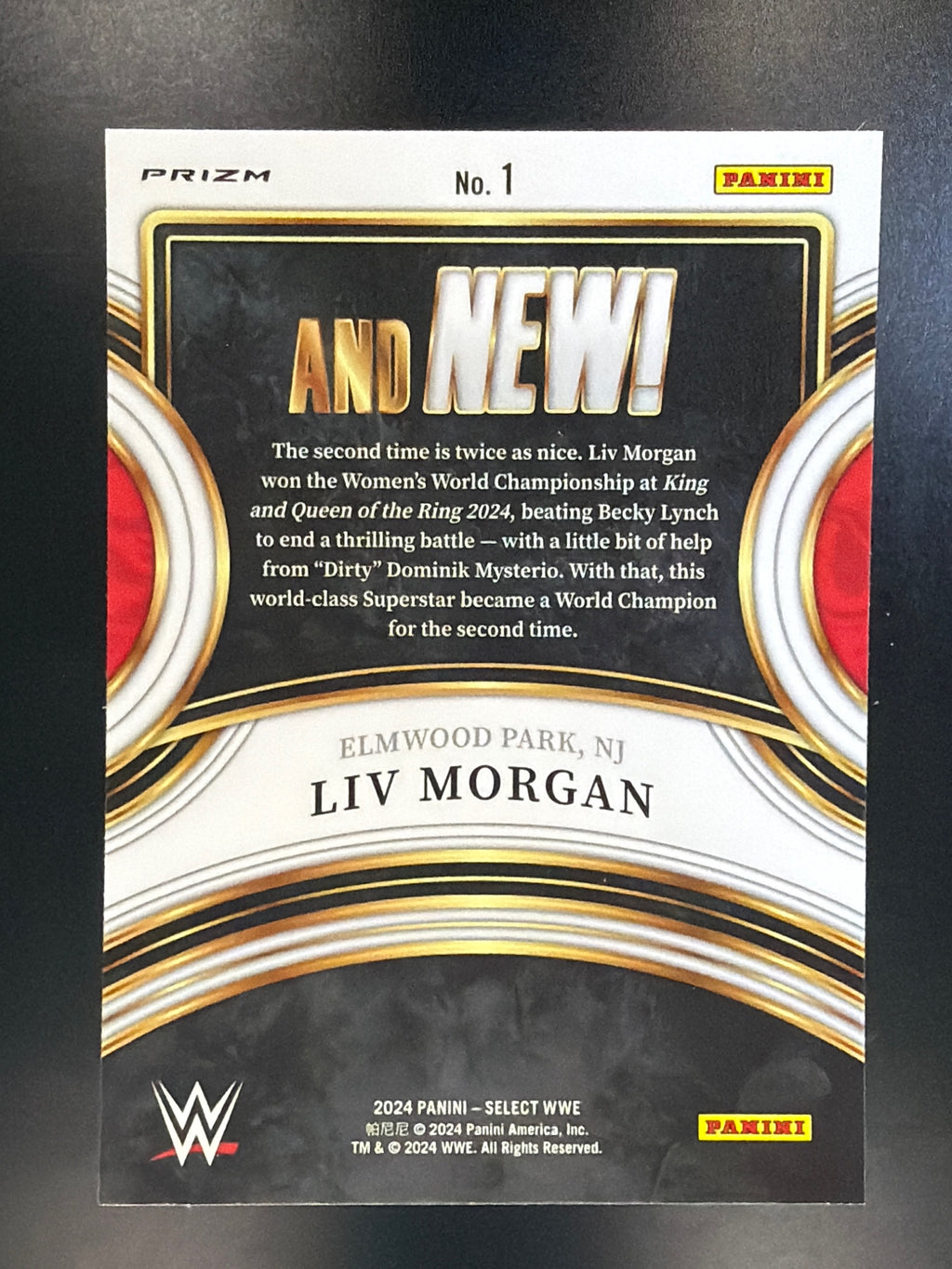 2024 Panini Select WWE #1 Liv Morgan And NEW! Silver Prizm
