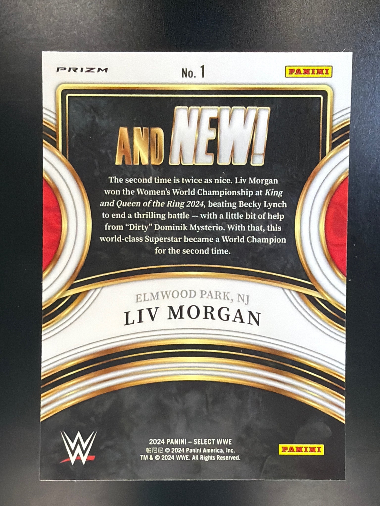 2024 Panini Select WWE #1 Liv Morgan And NEW! Silver Prizm