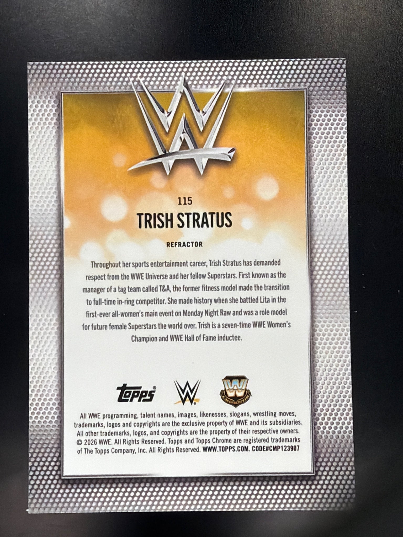 2026 Topps Chrome WWE #115 Trish Stratus Refractor